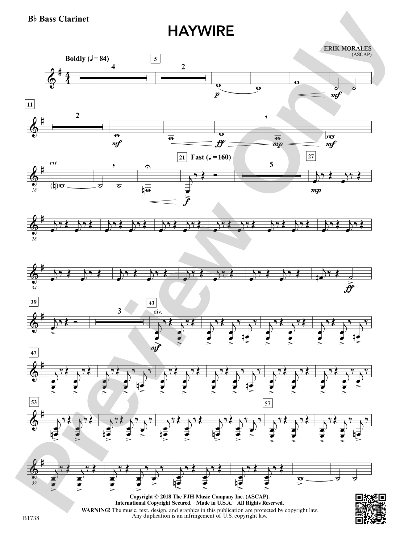 Haywire: B-flat Bass Clarinet
