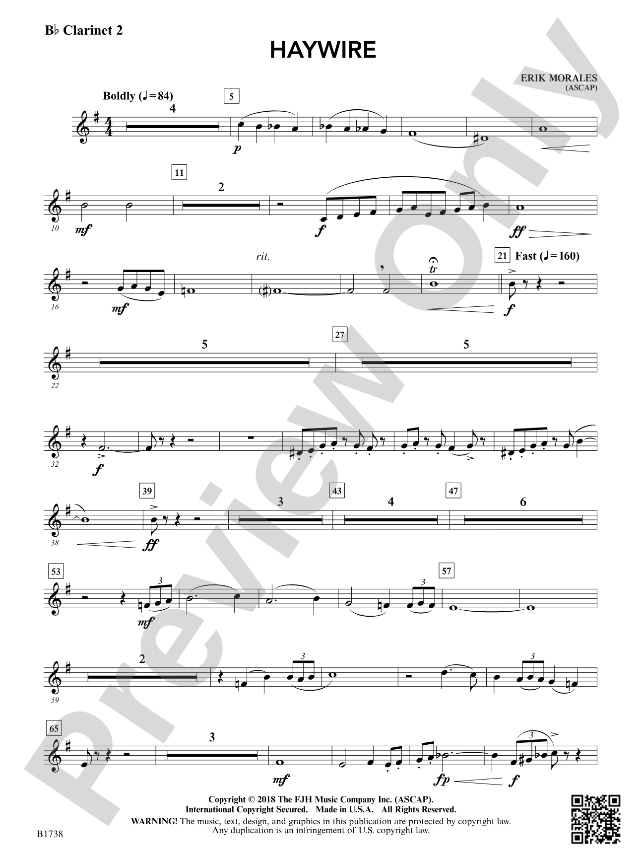 Haywire: B-flat Clarinet 2