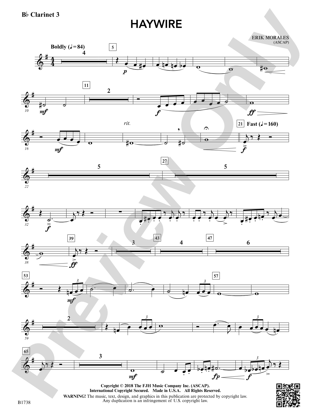 Haywire: B-flat Clarinet 3
