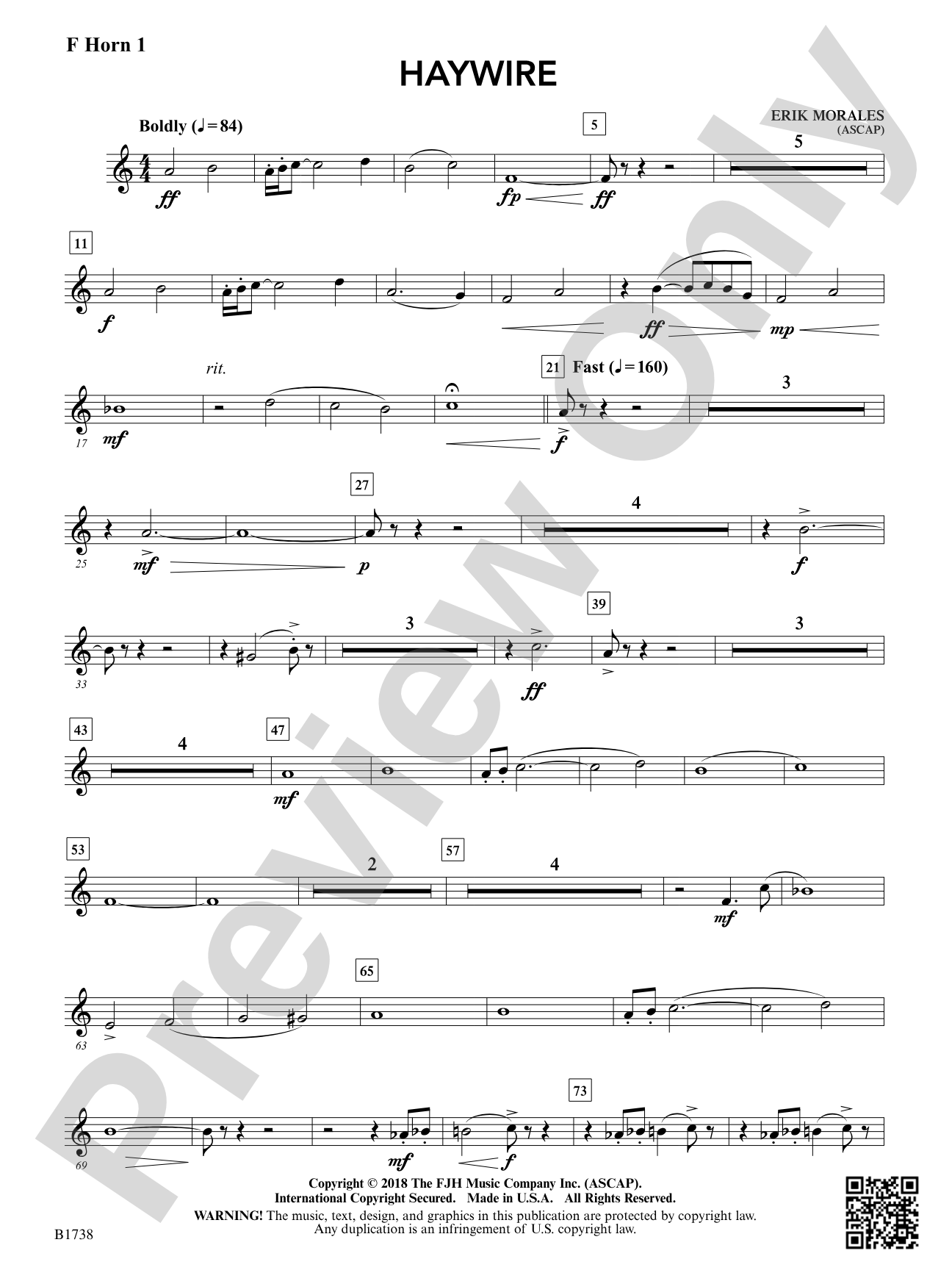 Haywire: F Horn 1