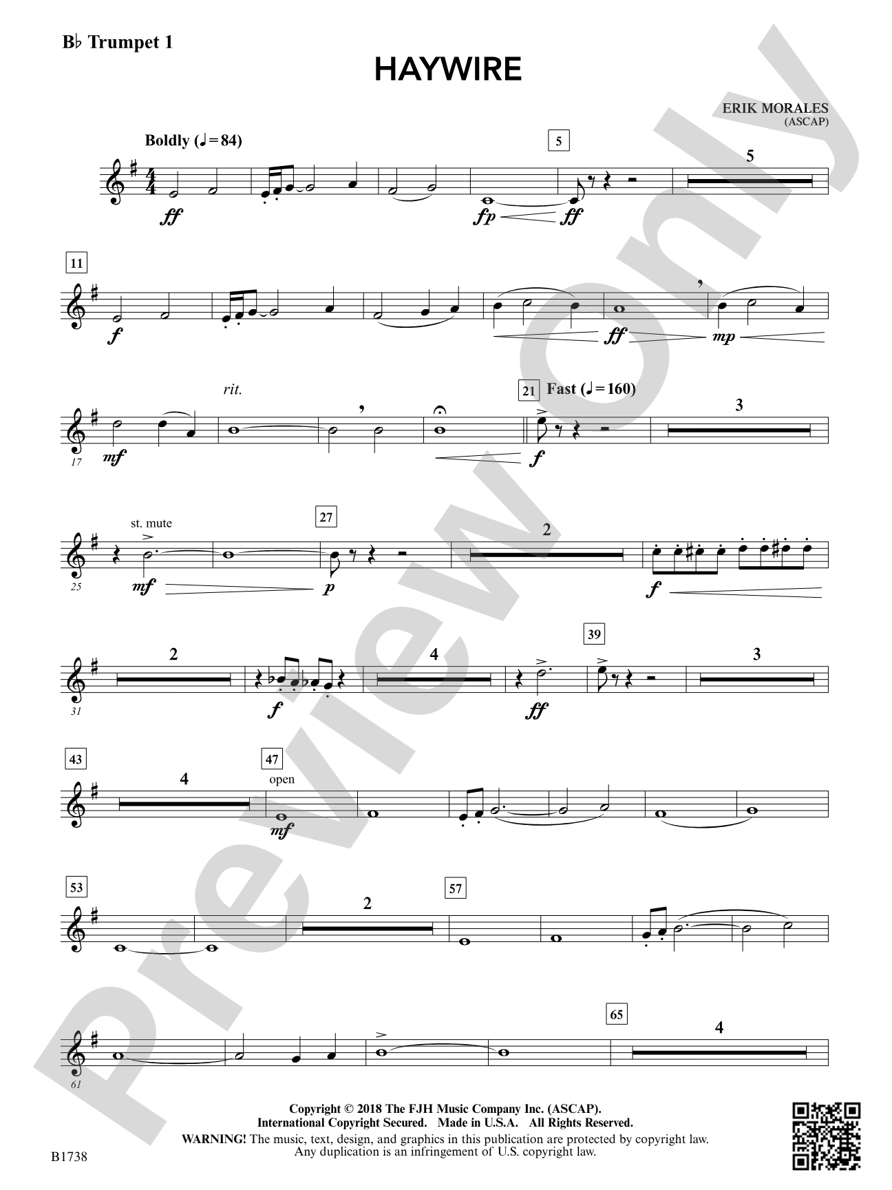 Haywire: B-flat Trumpet 1