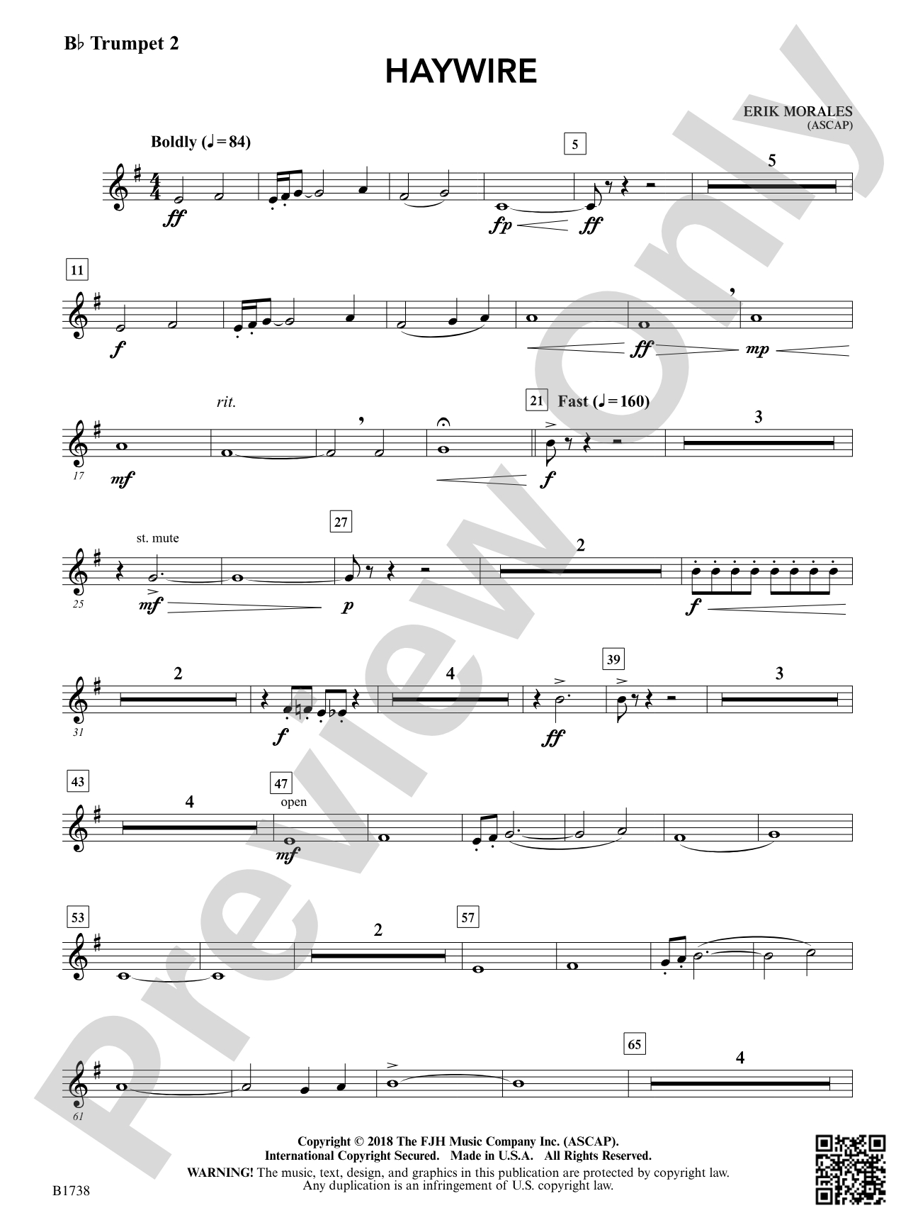Haywire: B-flat Trumpet 2