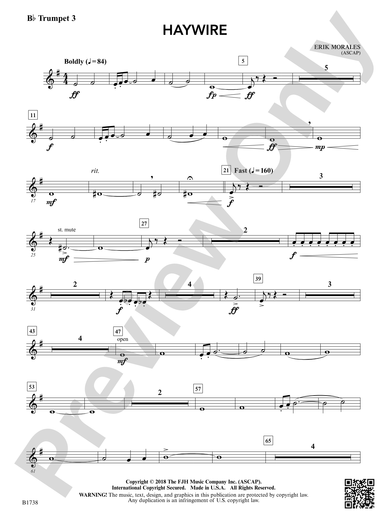 Haywire: B-flat Trumpet 3