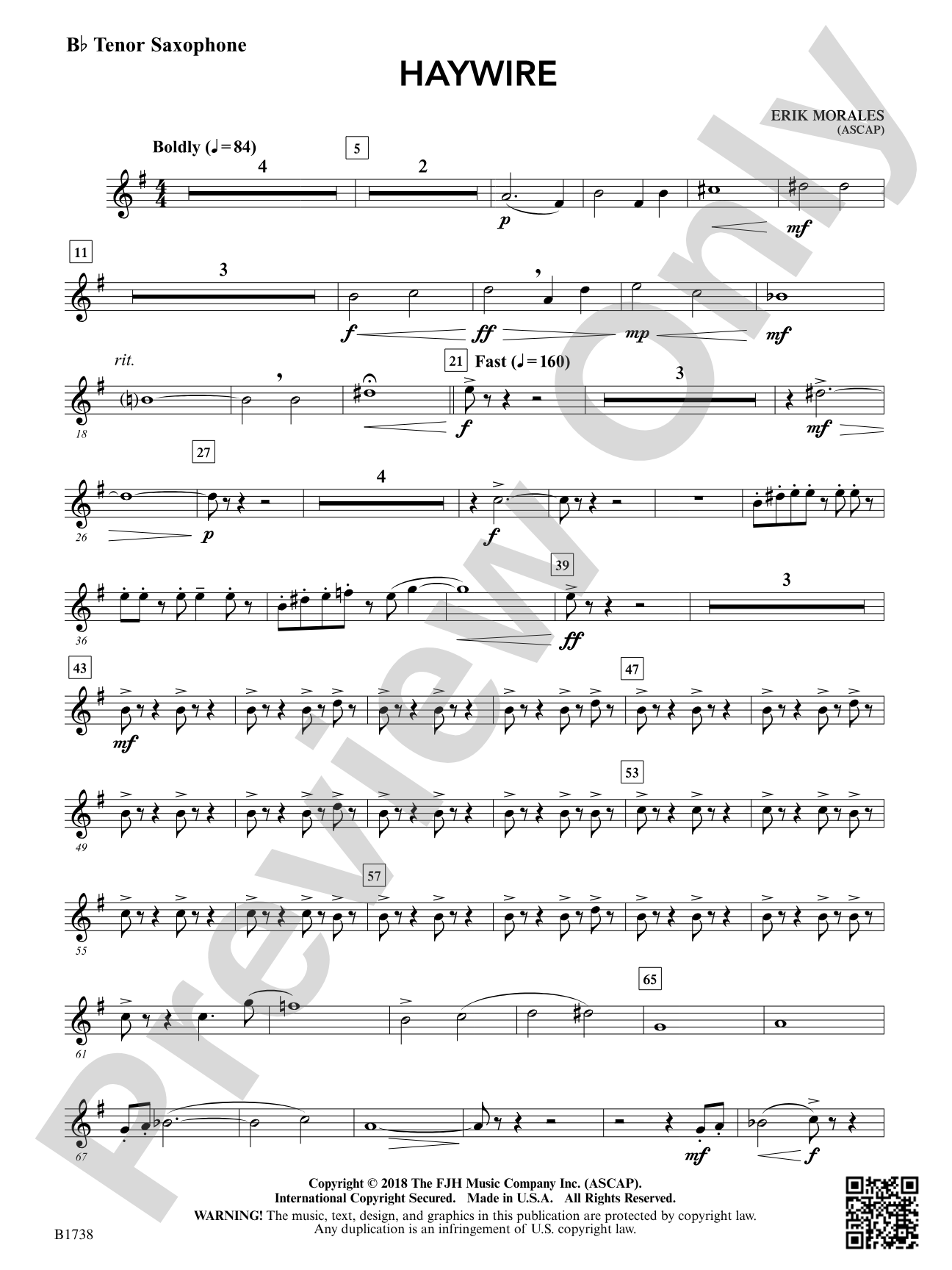 Haywire: B-flat Tenor Saxophone