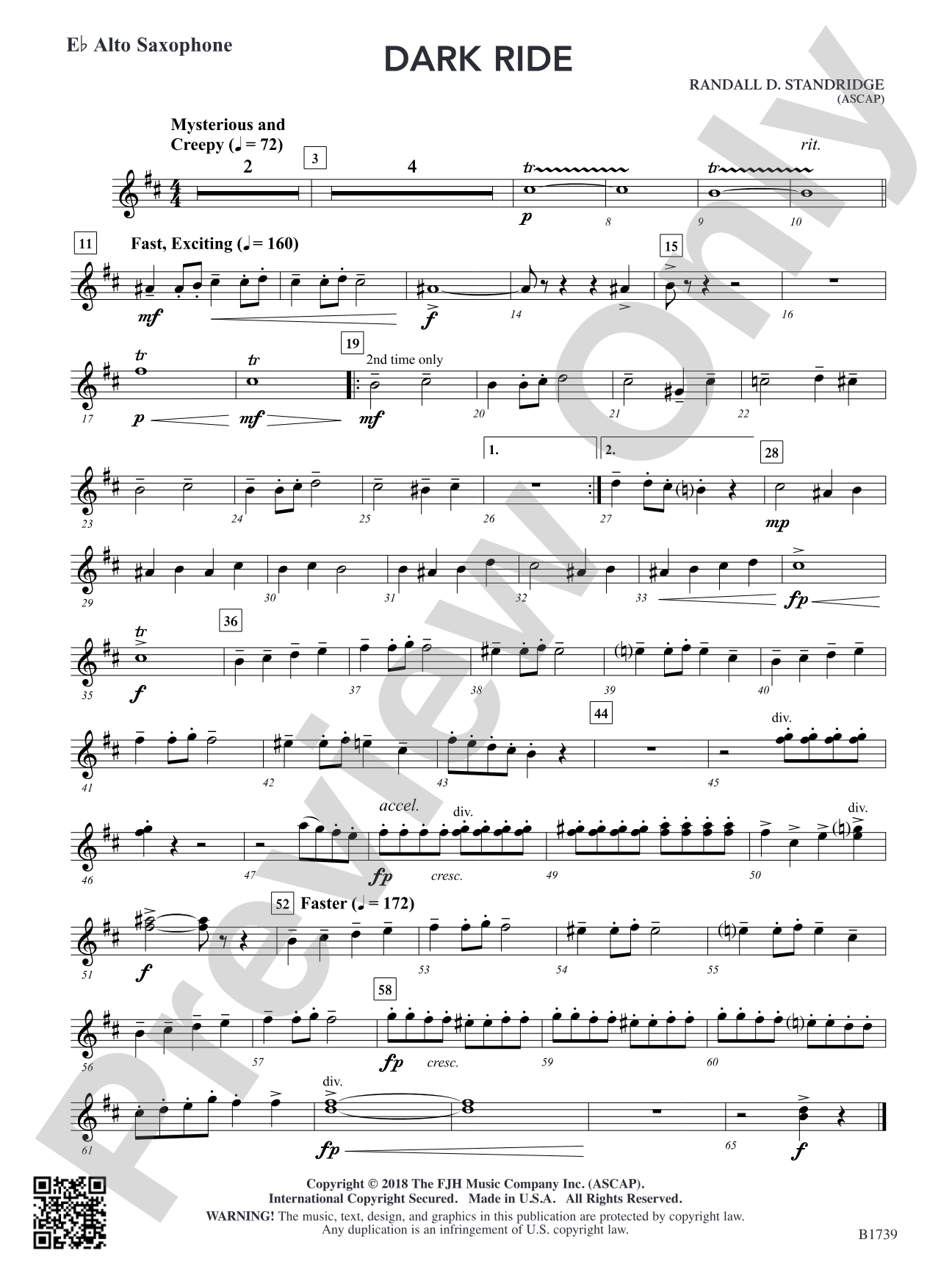 Dark Ride: E-flat Alto Saxophone