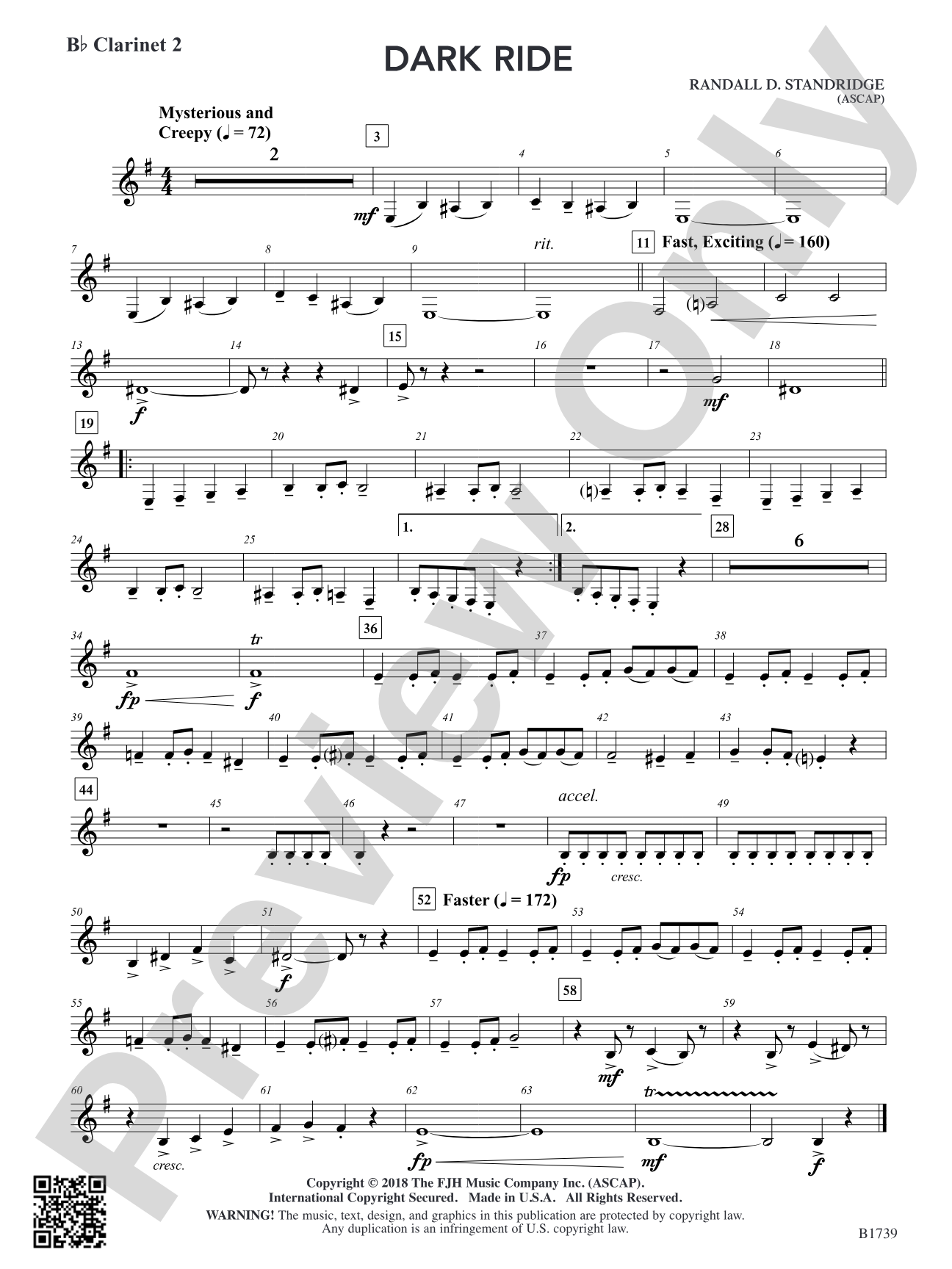 Dark Ride: B-flat Clarinet 2