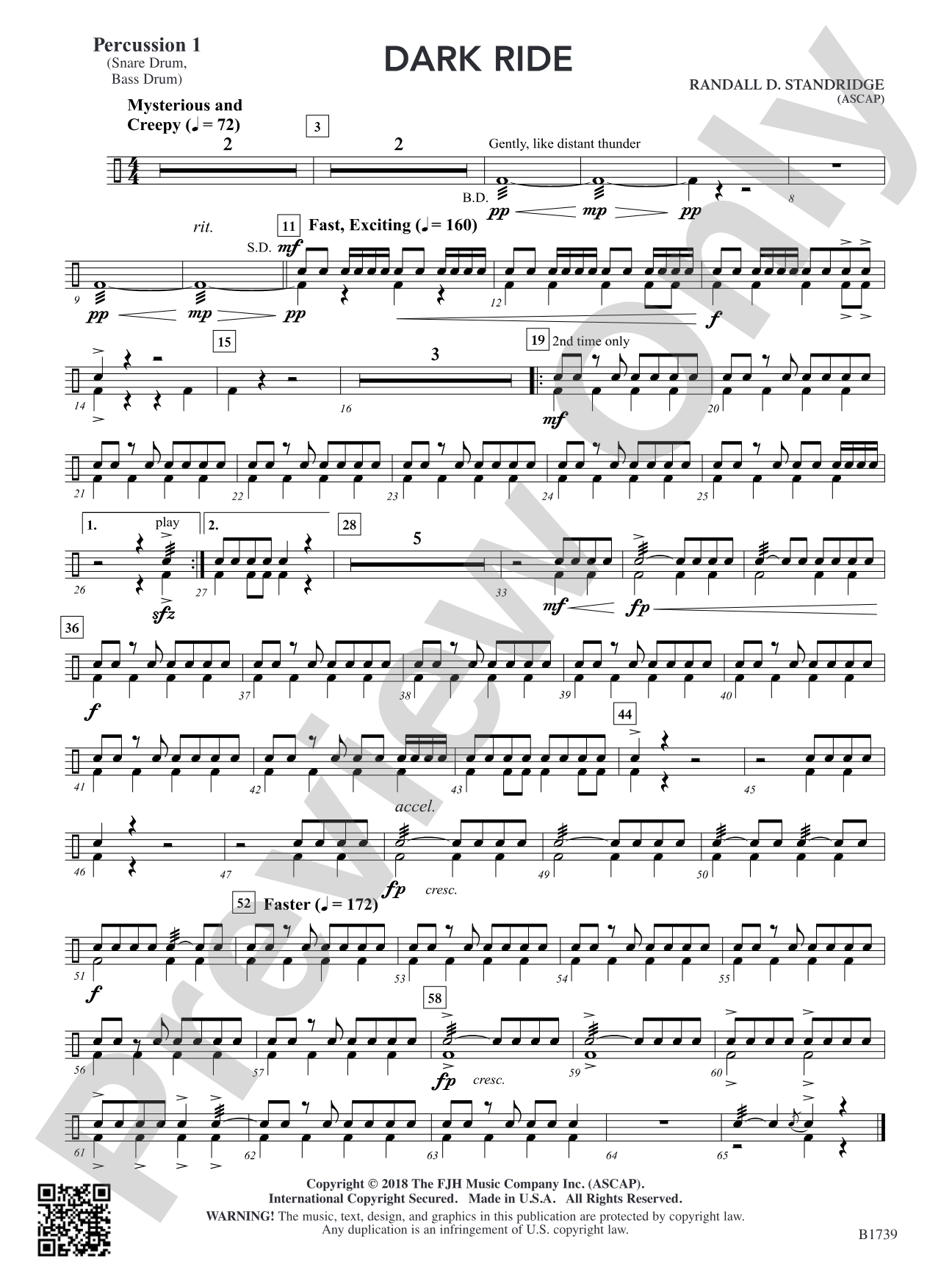 Dark Ride: Percussion 1