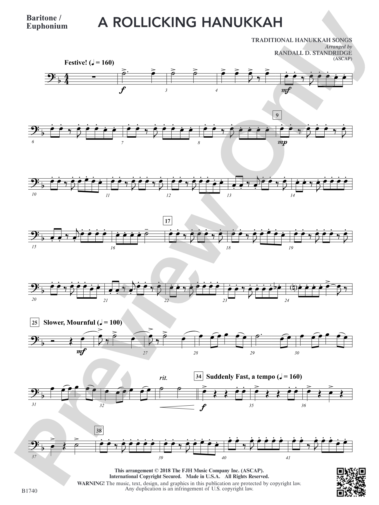 A Rollicking Hanukkah: Baritone/Euphonium