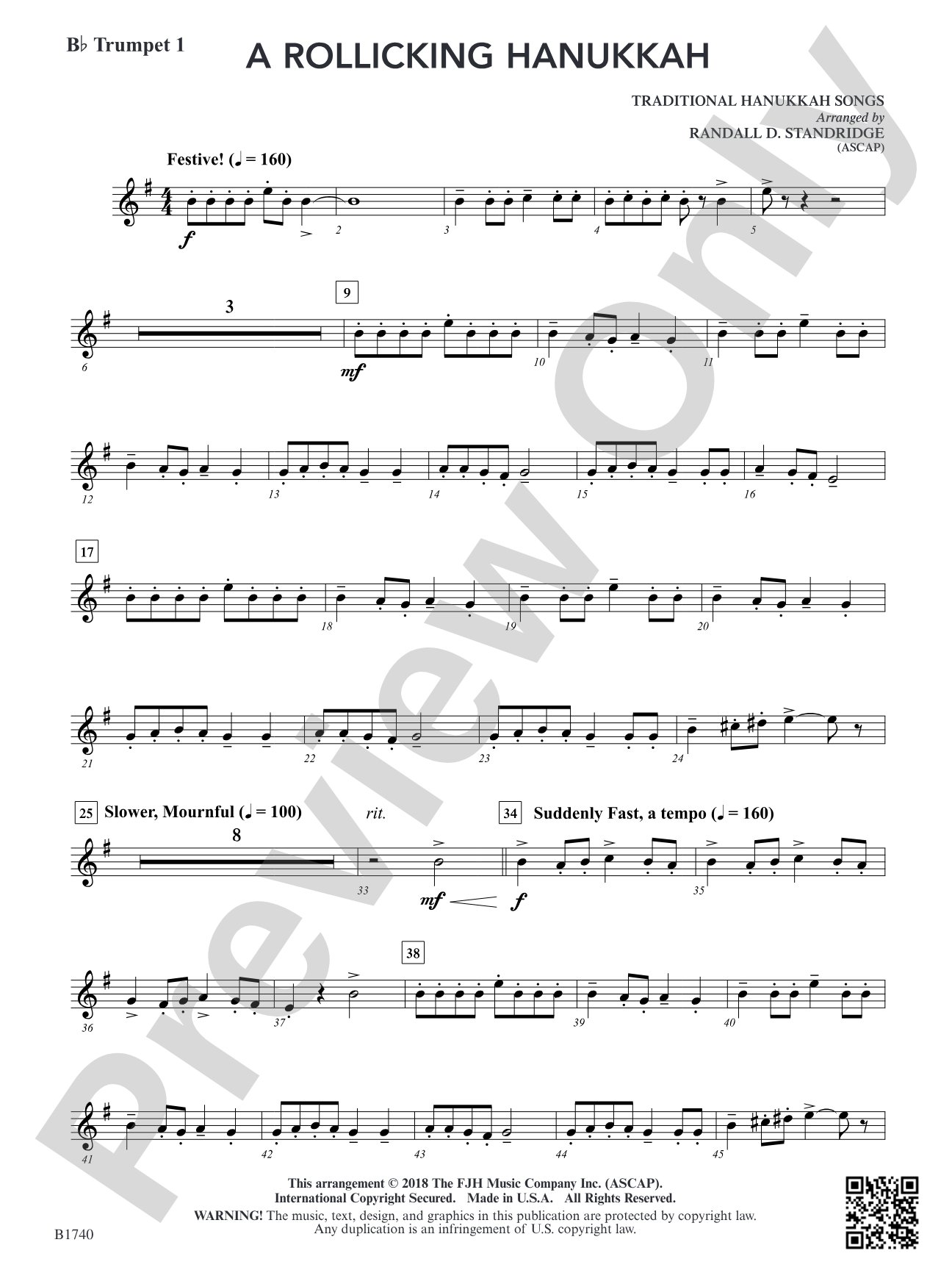 A Rollicking Hanukkah: B-flat Trumpet 1