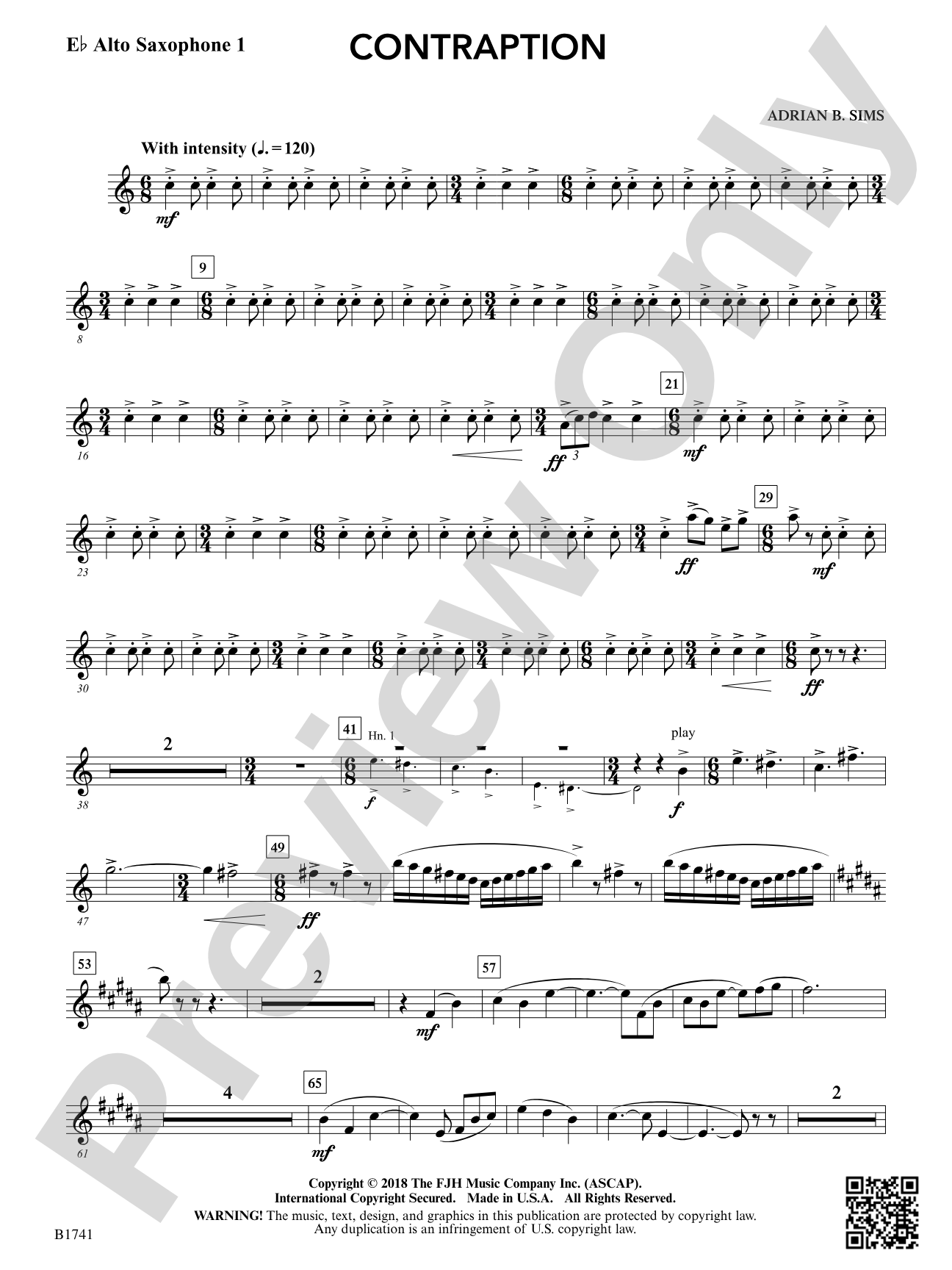 Contraption: E-flat Alto Saxophone 1