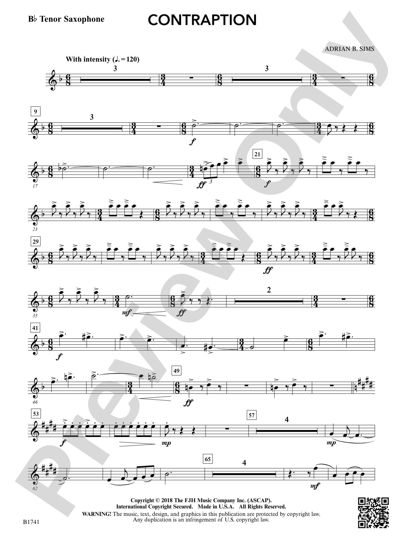 Contraption: B-flat Tenor Saxophone