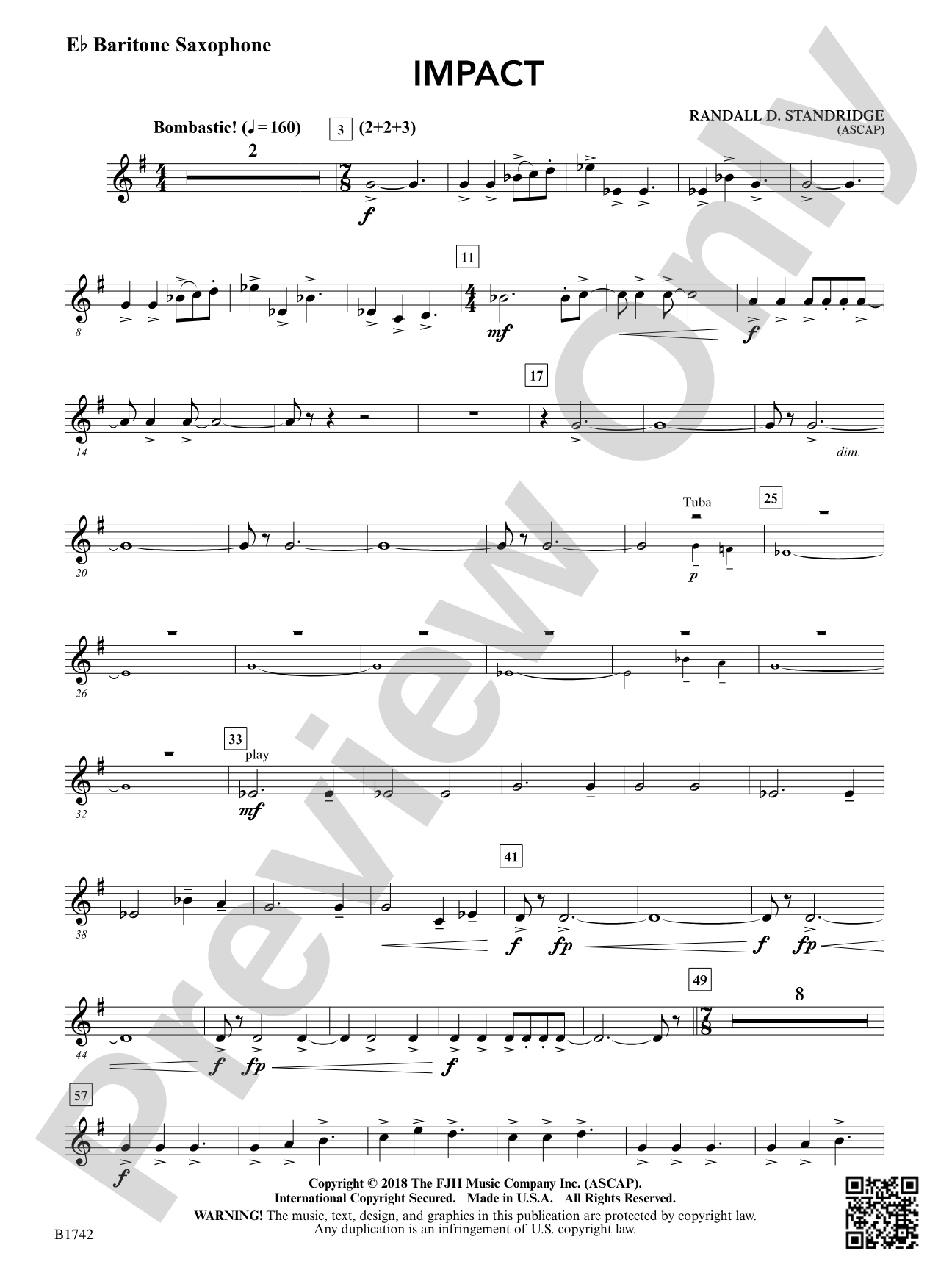 Impact: E-flat Baritone Saxophone