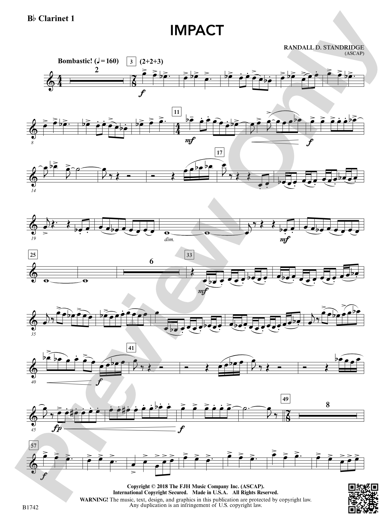 Impact: B-flat Clarinet 1