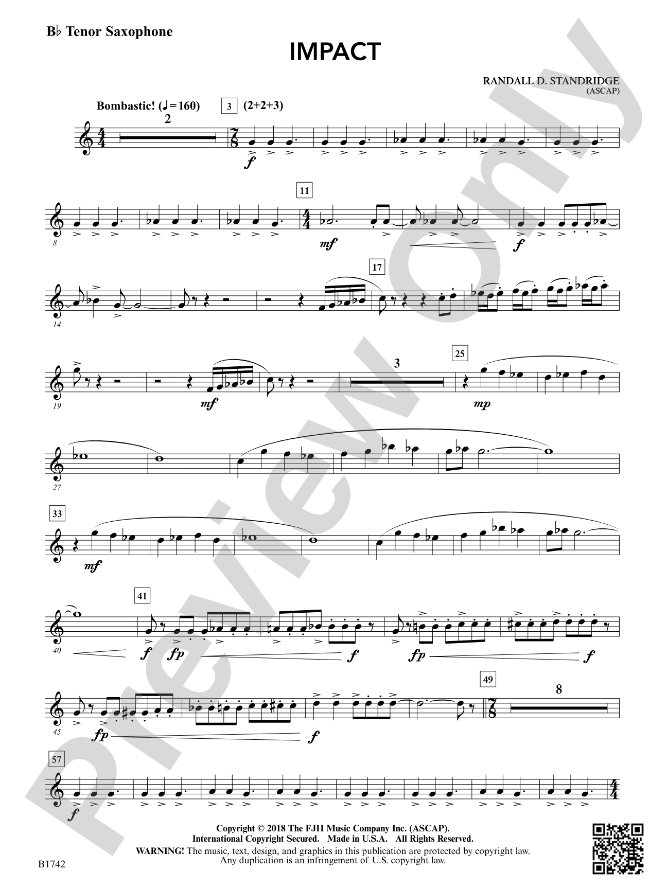 Impact: B-flat Tenor Saxophone