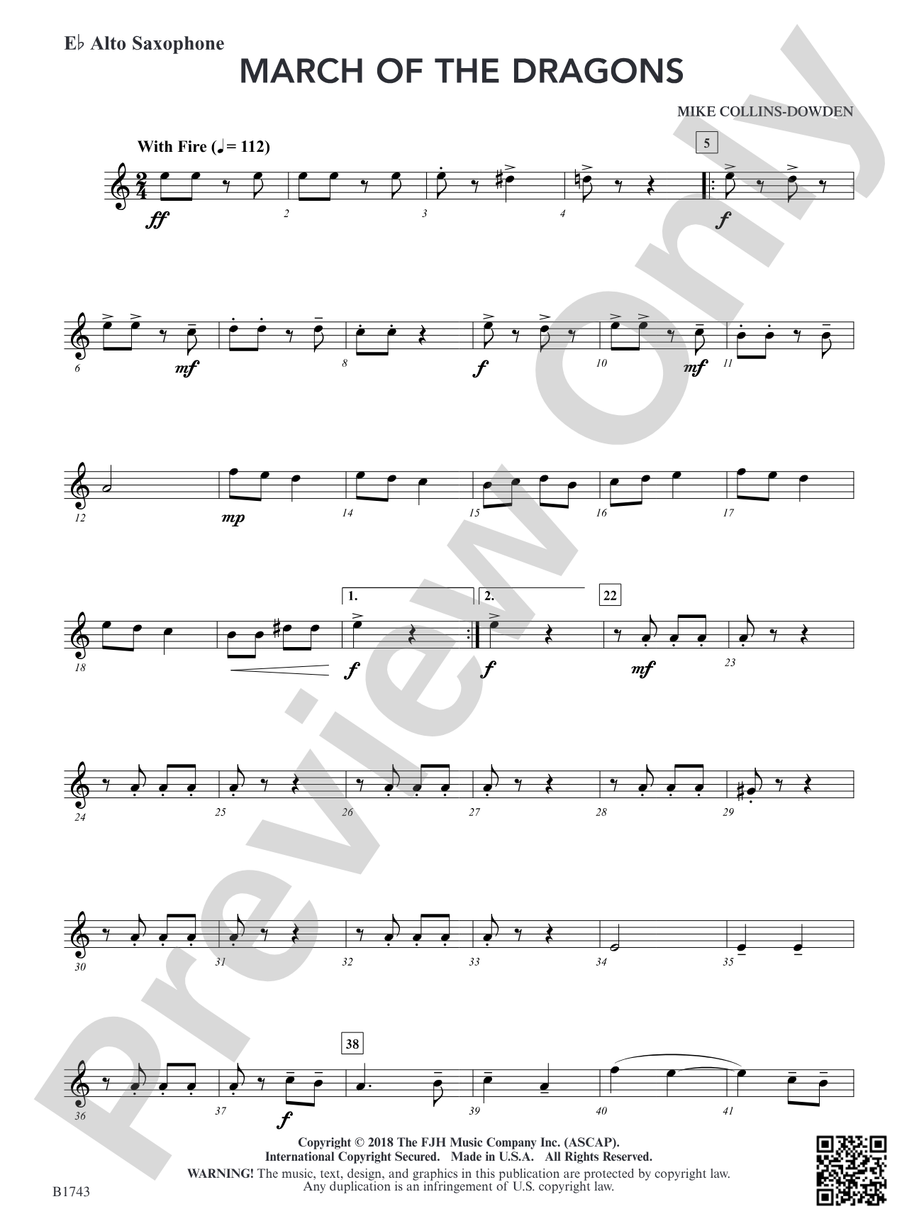 March of the Dragons: E-flat Alto Saxophone