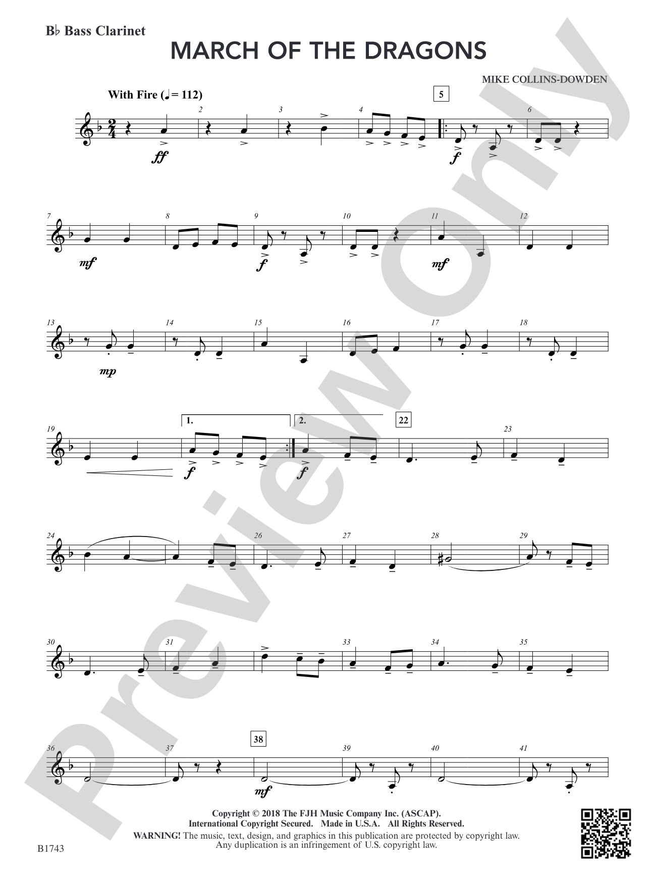 March of the Dragons: B-flat Bass Clarinet