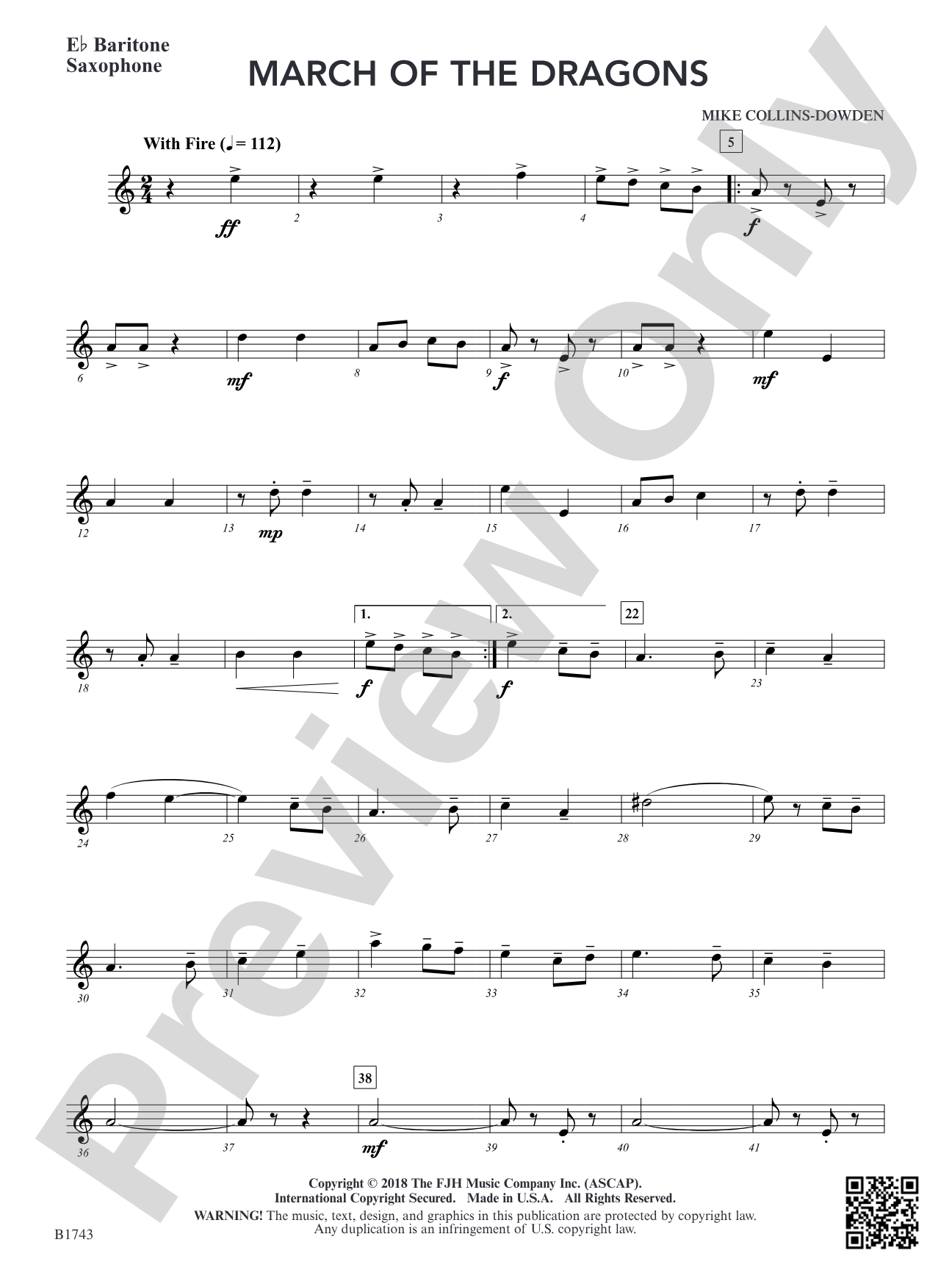 March of the Dragons: E-flat Baritone Saxophone