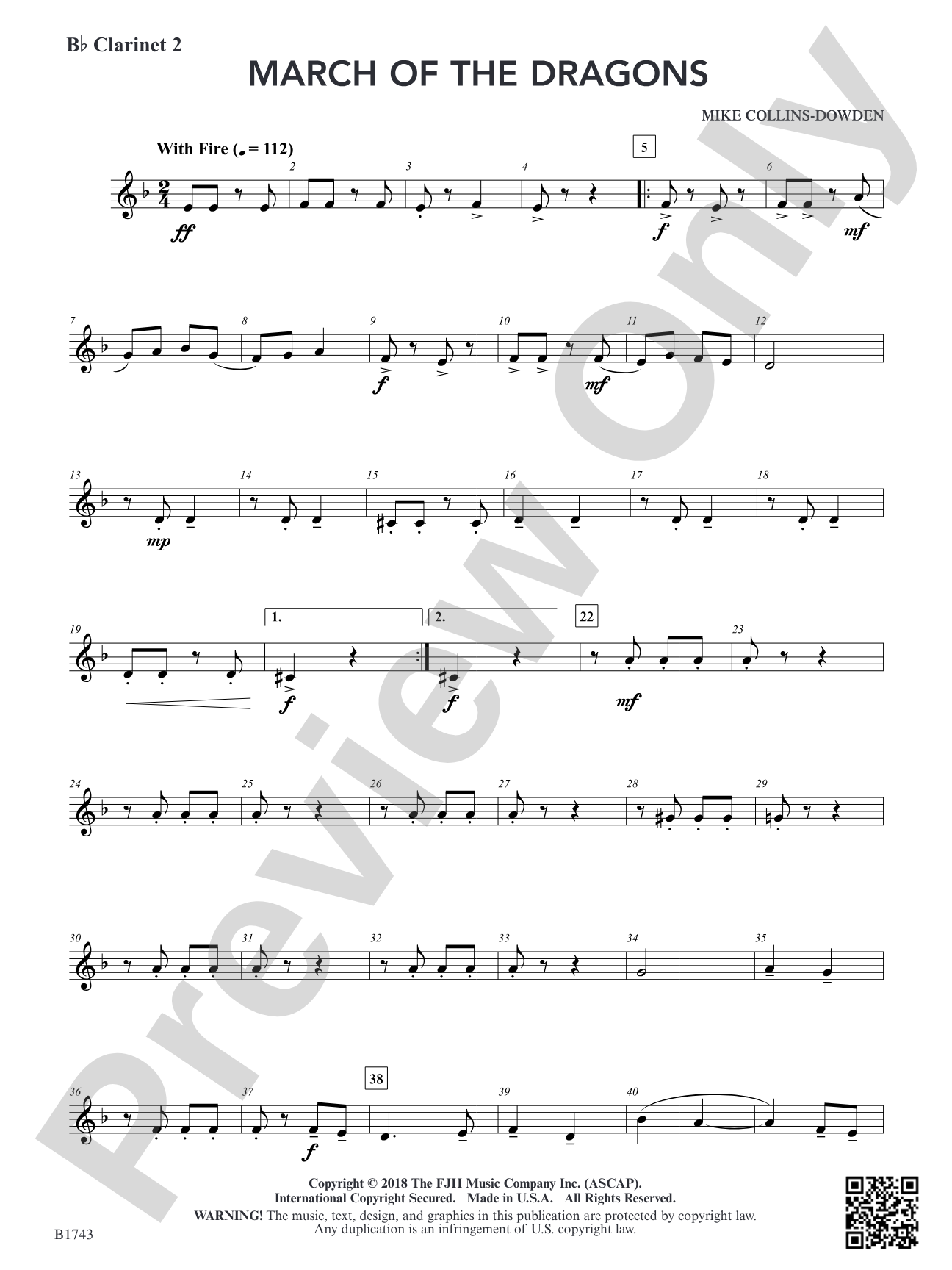 March of the Dragons: B-flat Clarinet 2