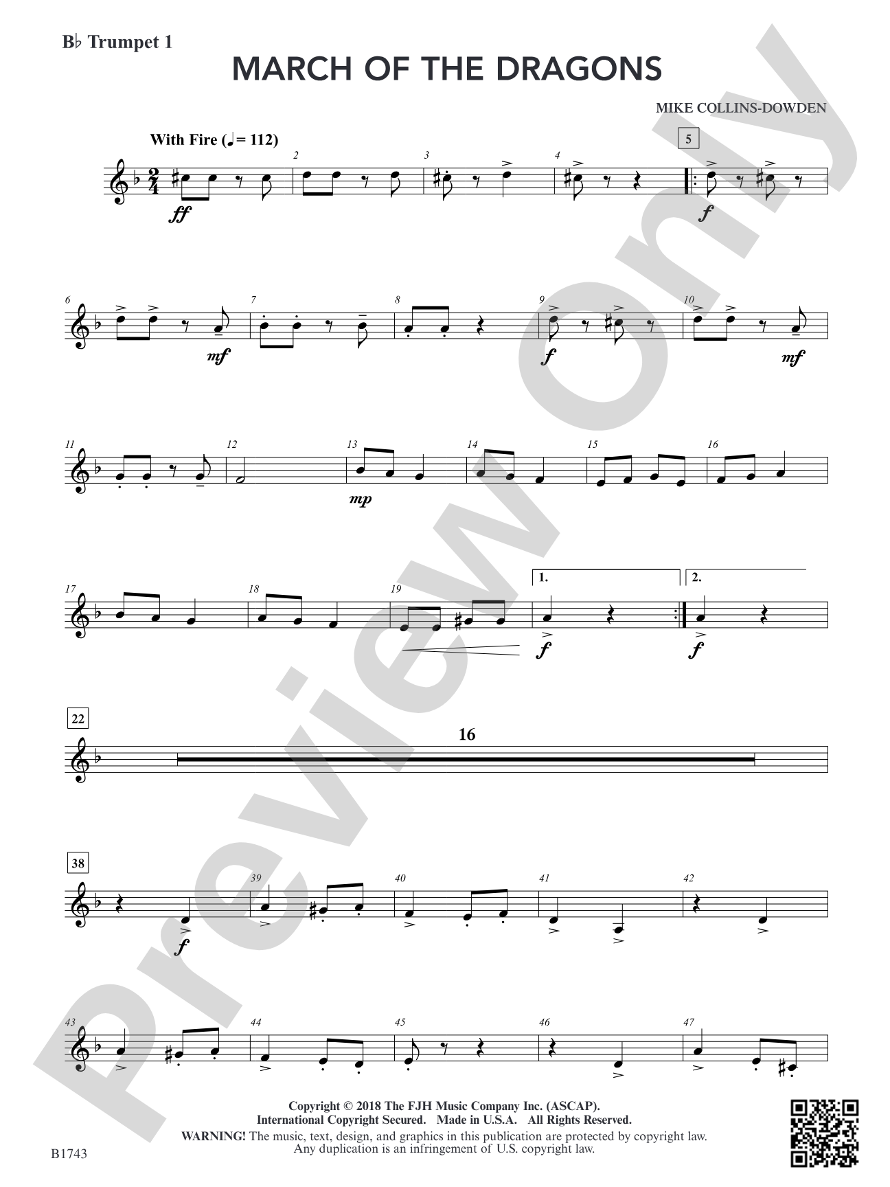 March of the Dragons: B-flat Trumpet 1