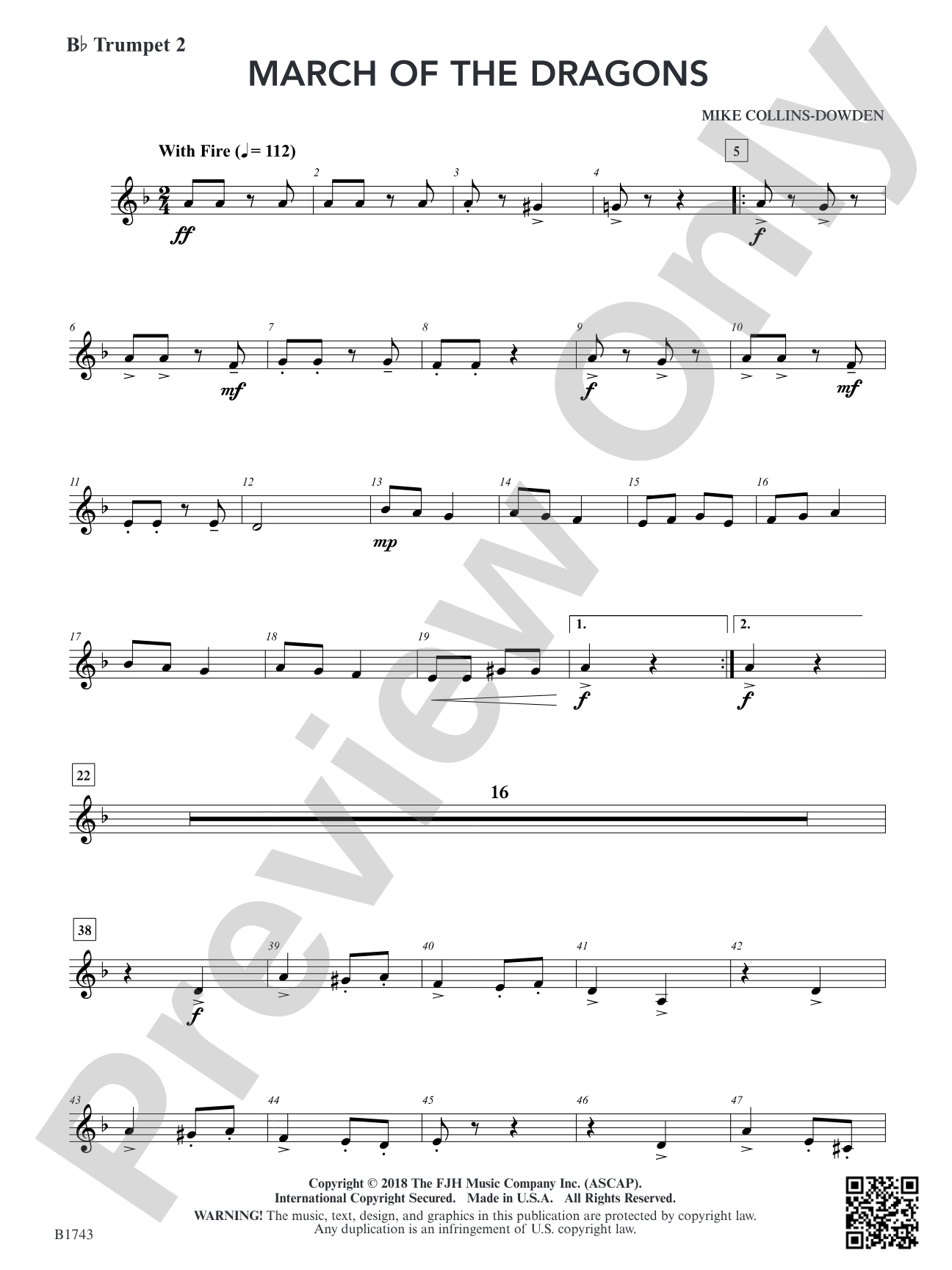 March of the Dragons: B-flat Trumpet 2