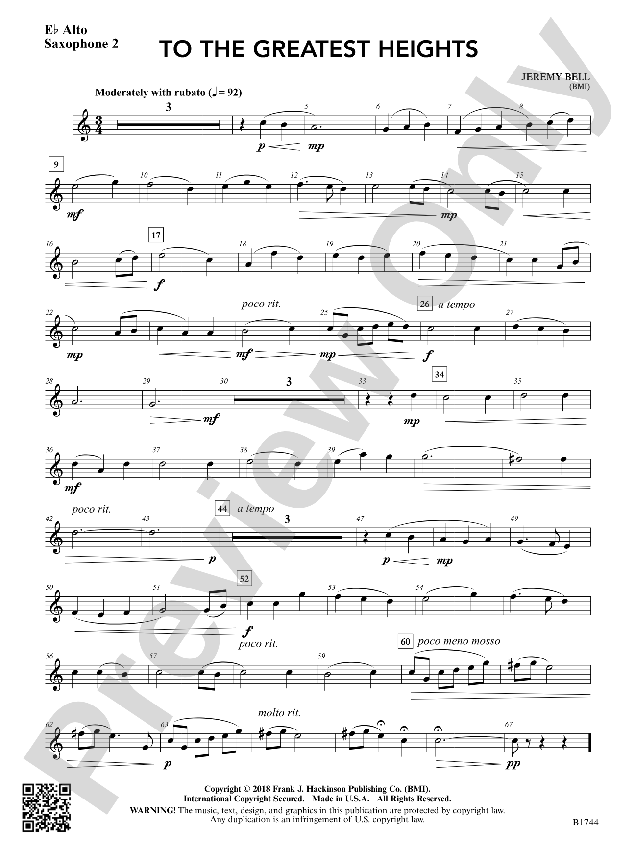 To the Greatest Heights: E-flat Alto Saxophone 2