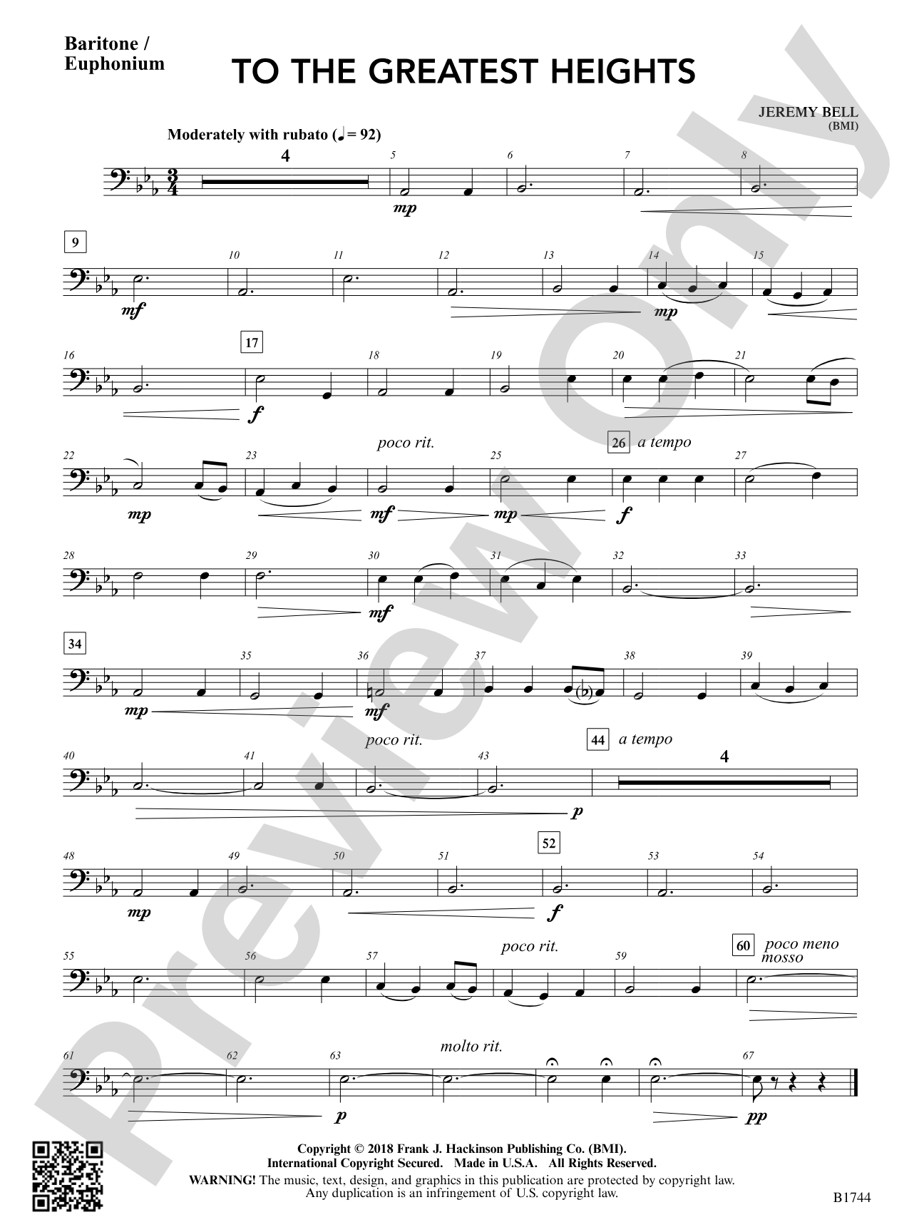 To the Greatest Heights: Baritone / Euphonium