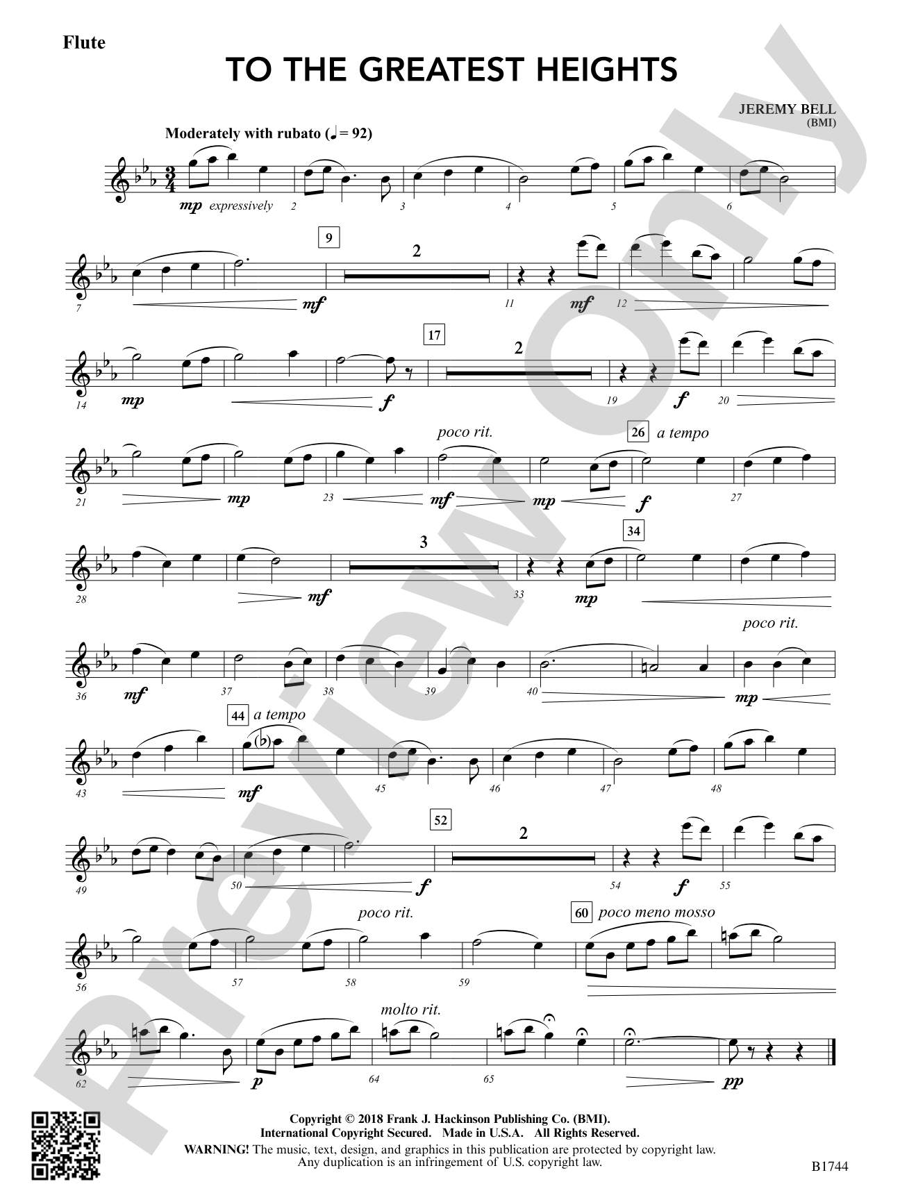 To the Greatest Heights: Flute