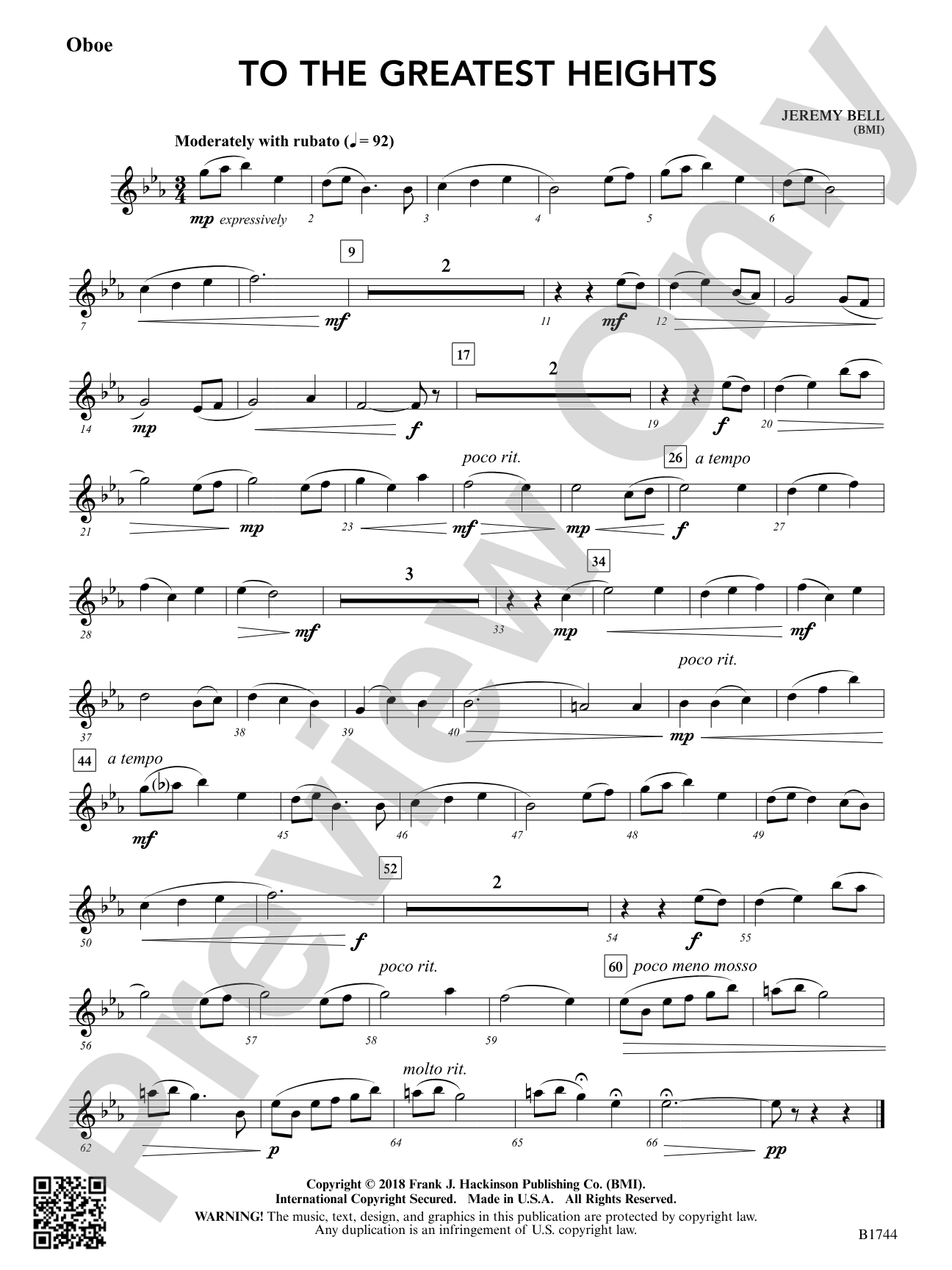 To the Greatest Heights: Oboe