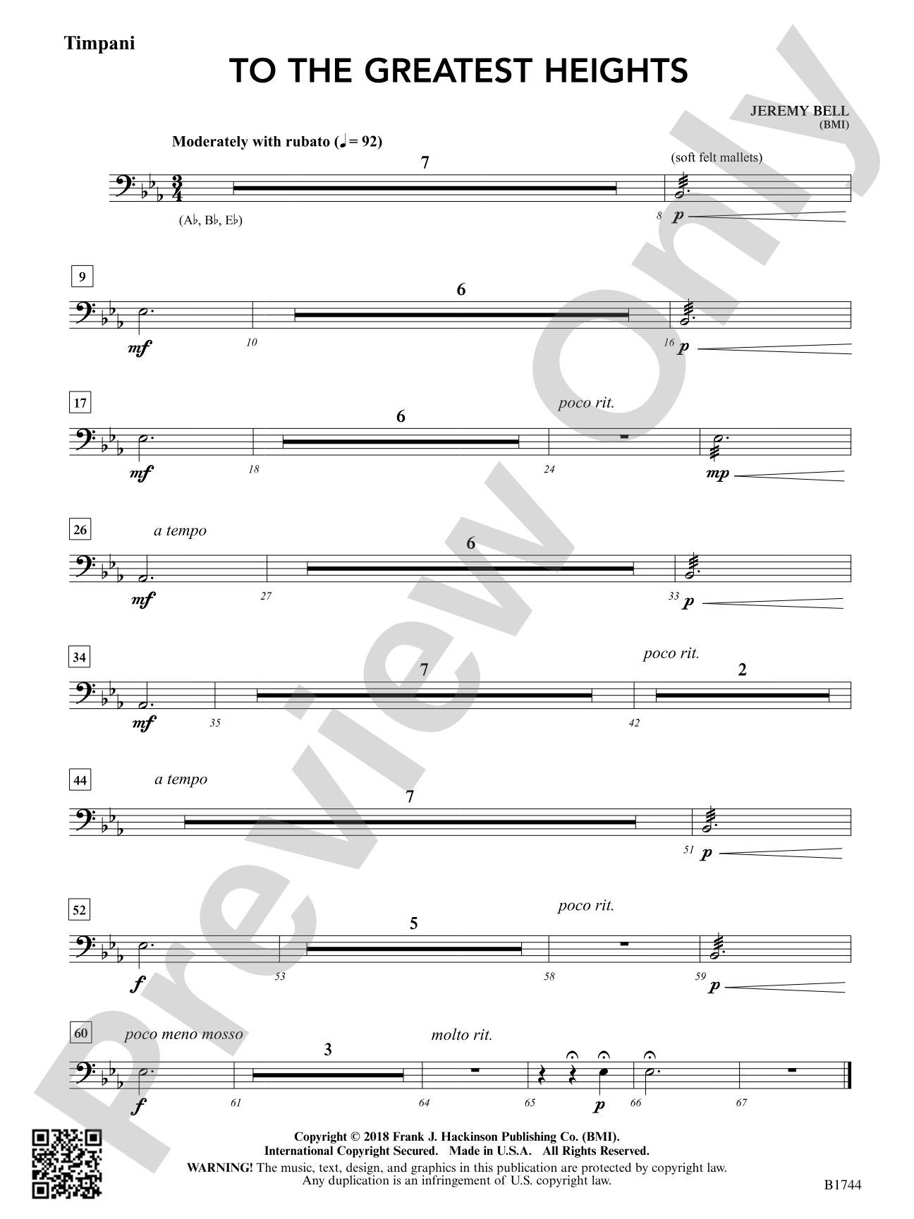 To the Greatest Heights: Timpani