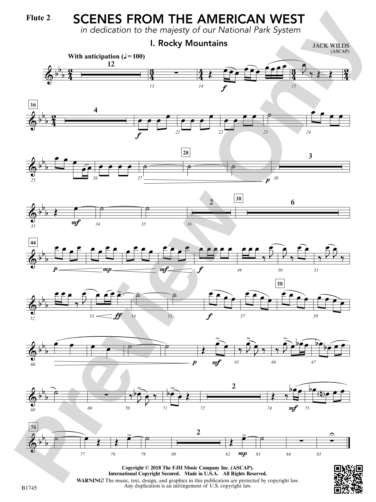 Scenes from the American West: Flute 2