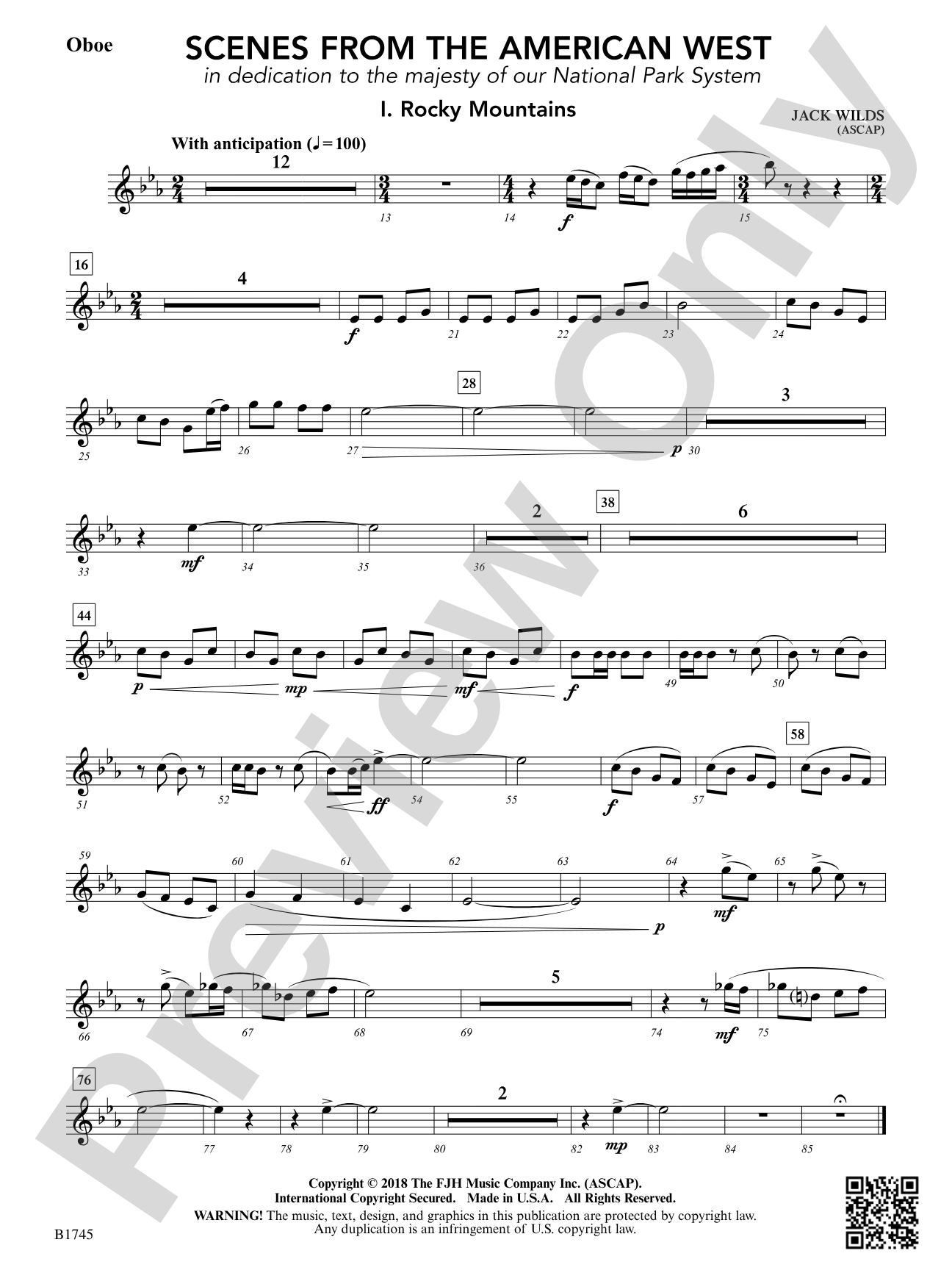 Scenes from the American West: Oboe