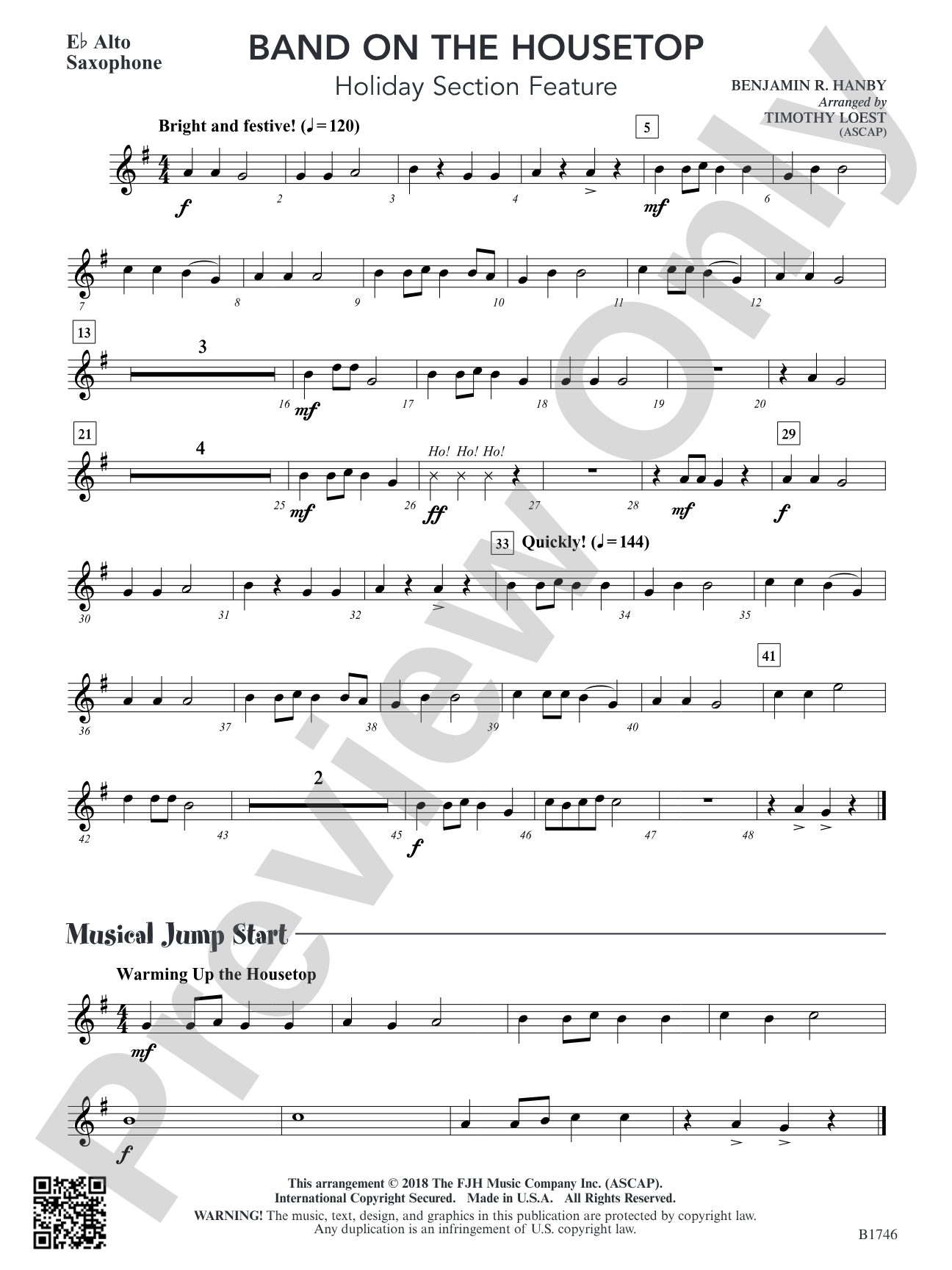 Band on the Housetop: E-flat Alto Saxophone