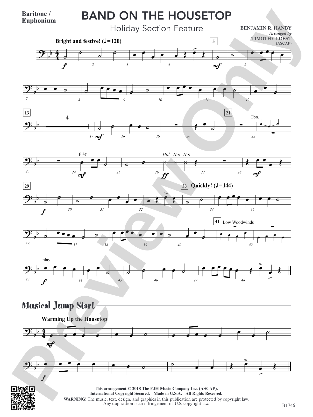 Band on the Housetop: Baritone / Euphonium