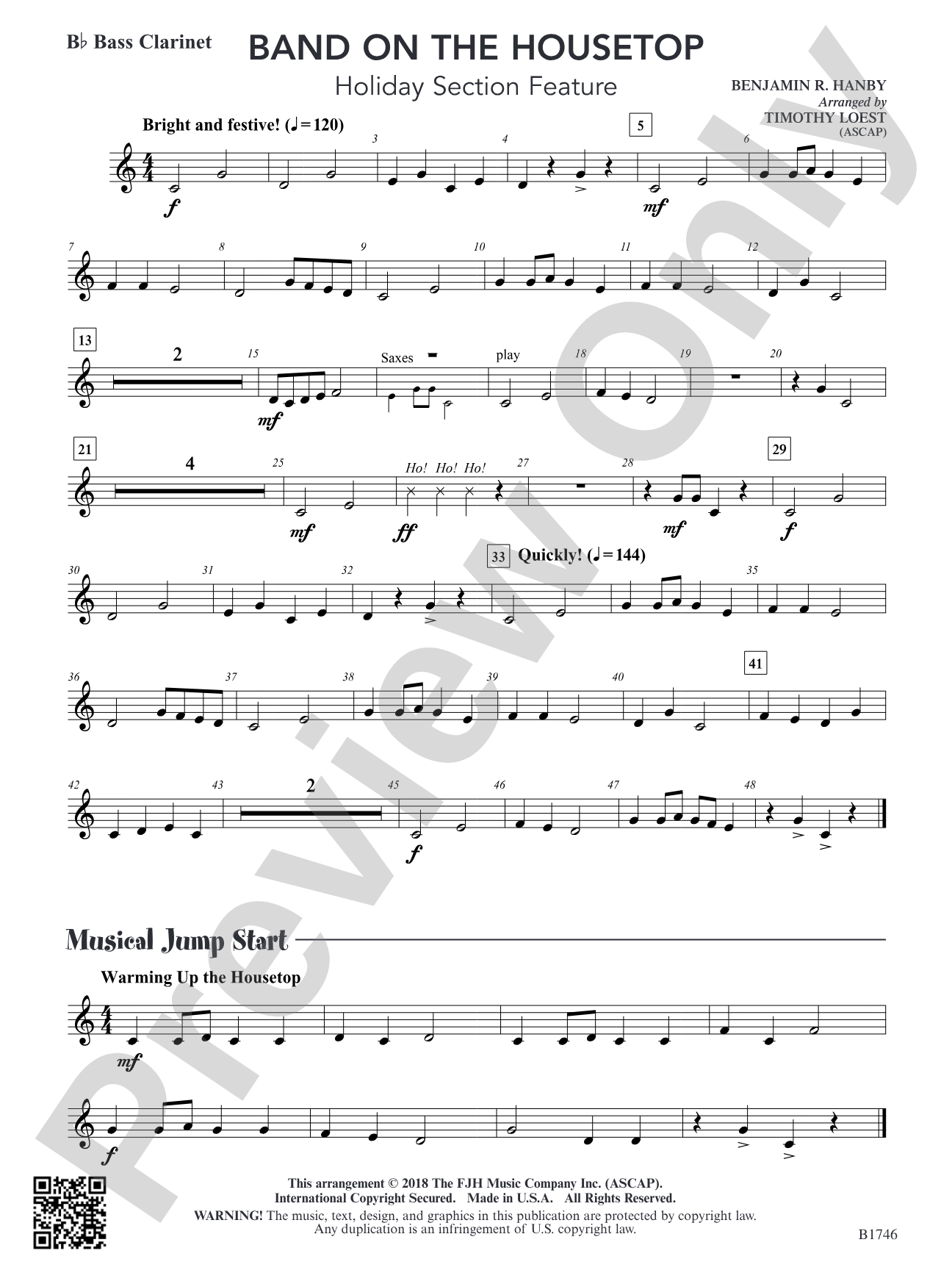 Band on the Housetop: B-flat Bass Clarinet