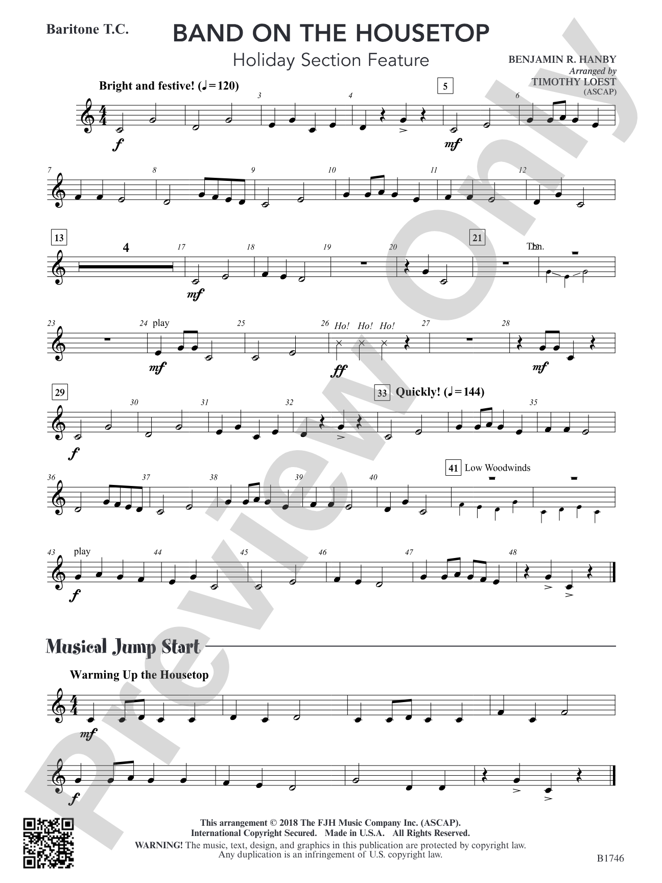 Band on the Housetop: Baritone T.C.