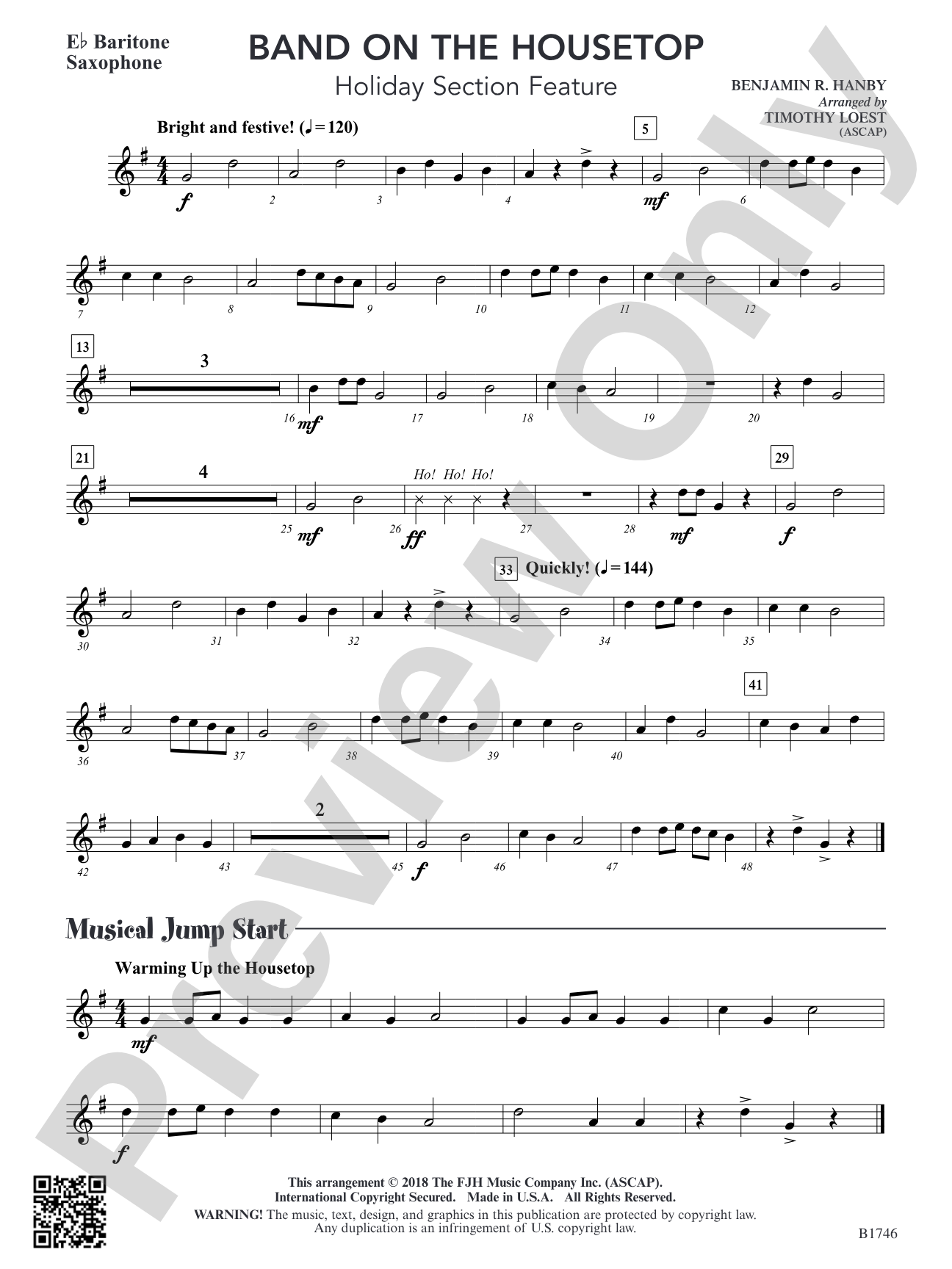 Band on the Housetop: E-flat Baritone Saxophone
