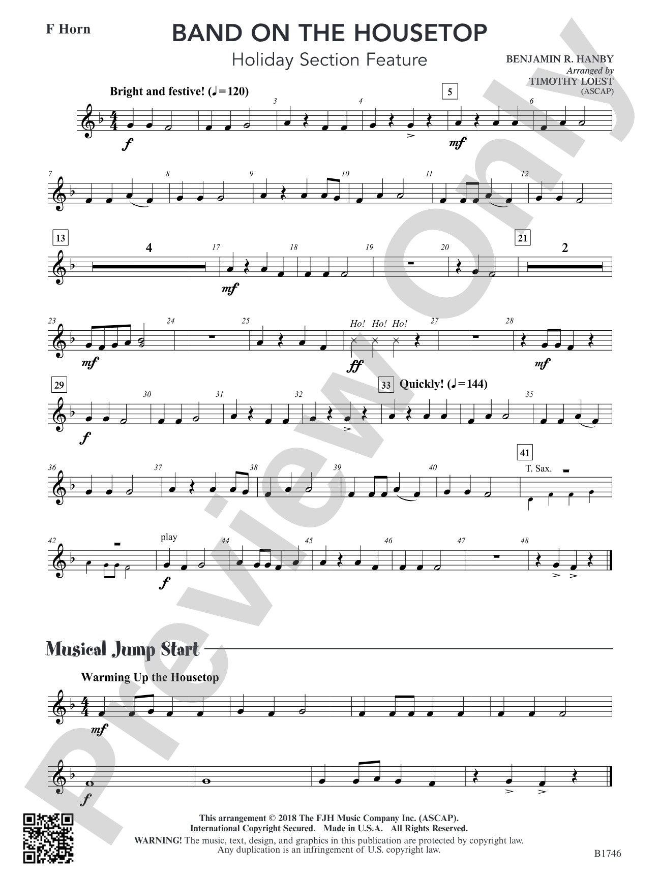 Band on the Housetop: F Horn