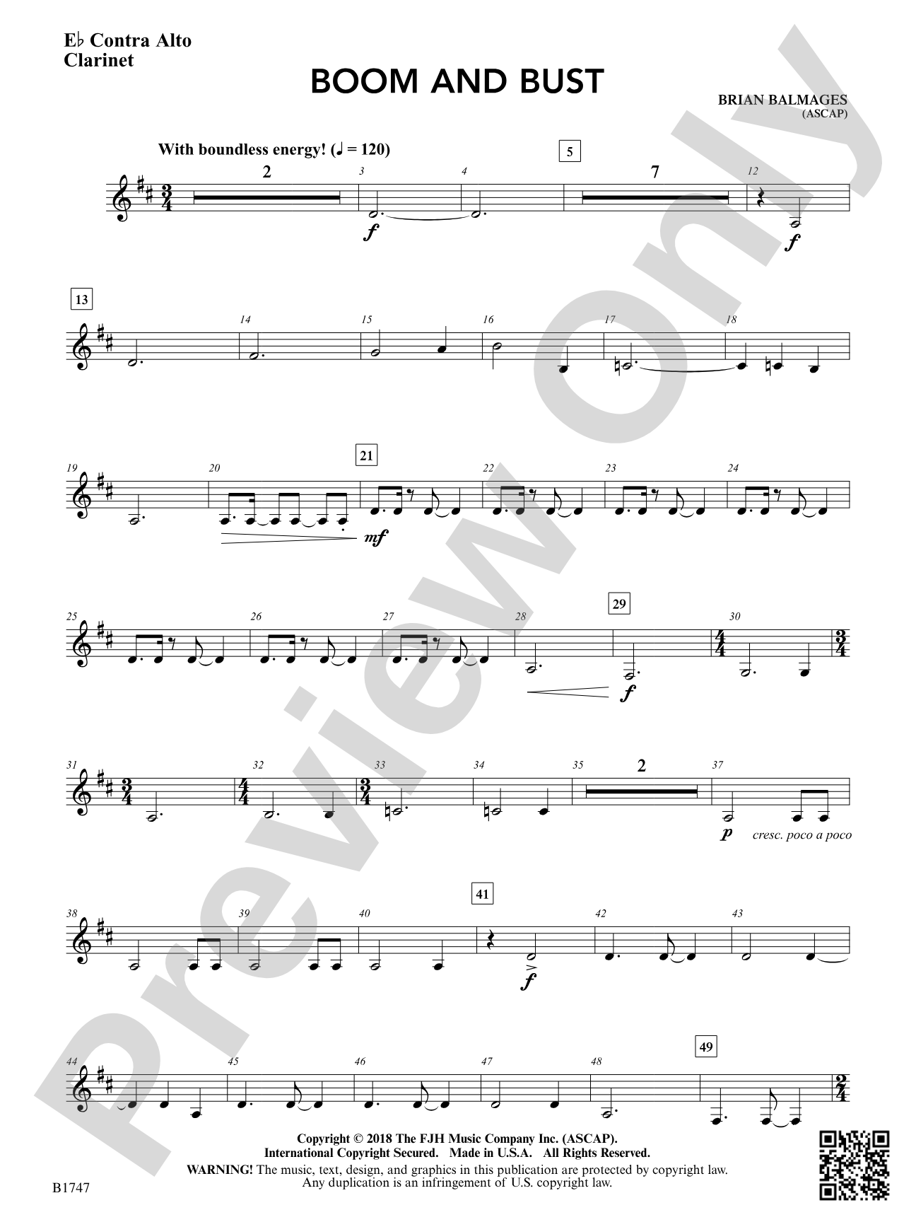 Boom and Bust: E-flat Contra Alto Clarinet