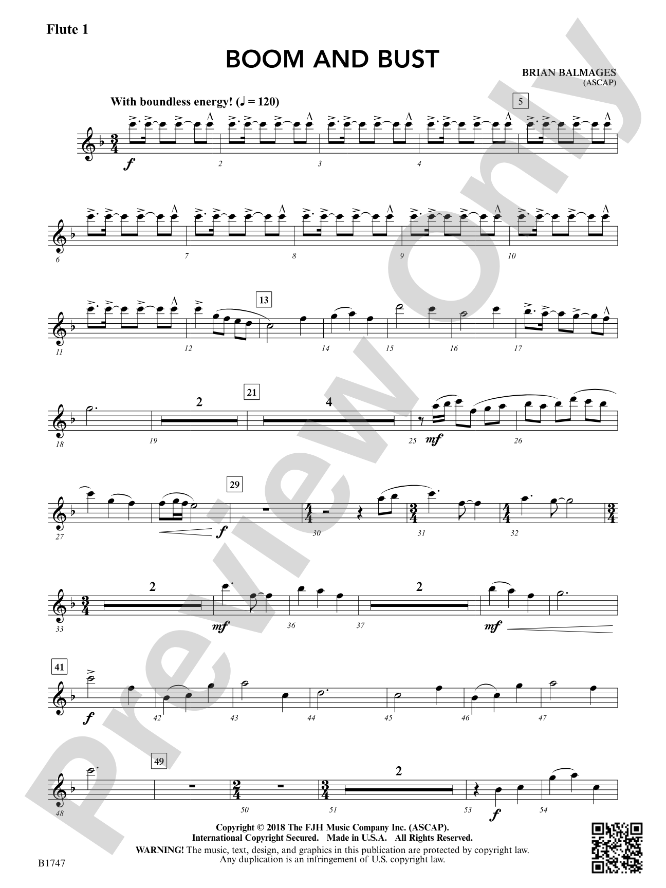 Boom and Bust: Flute 1