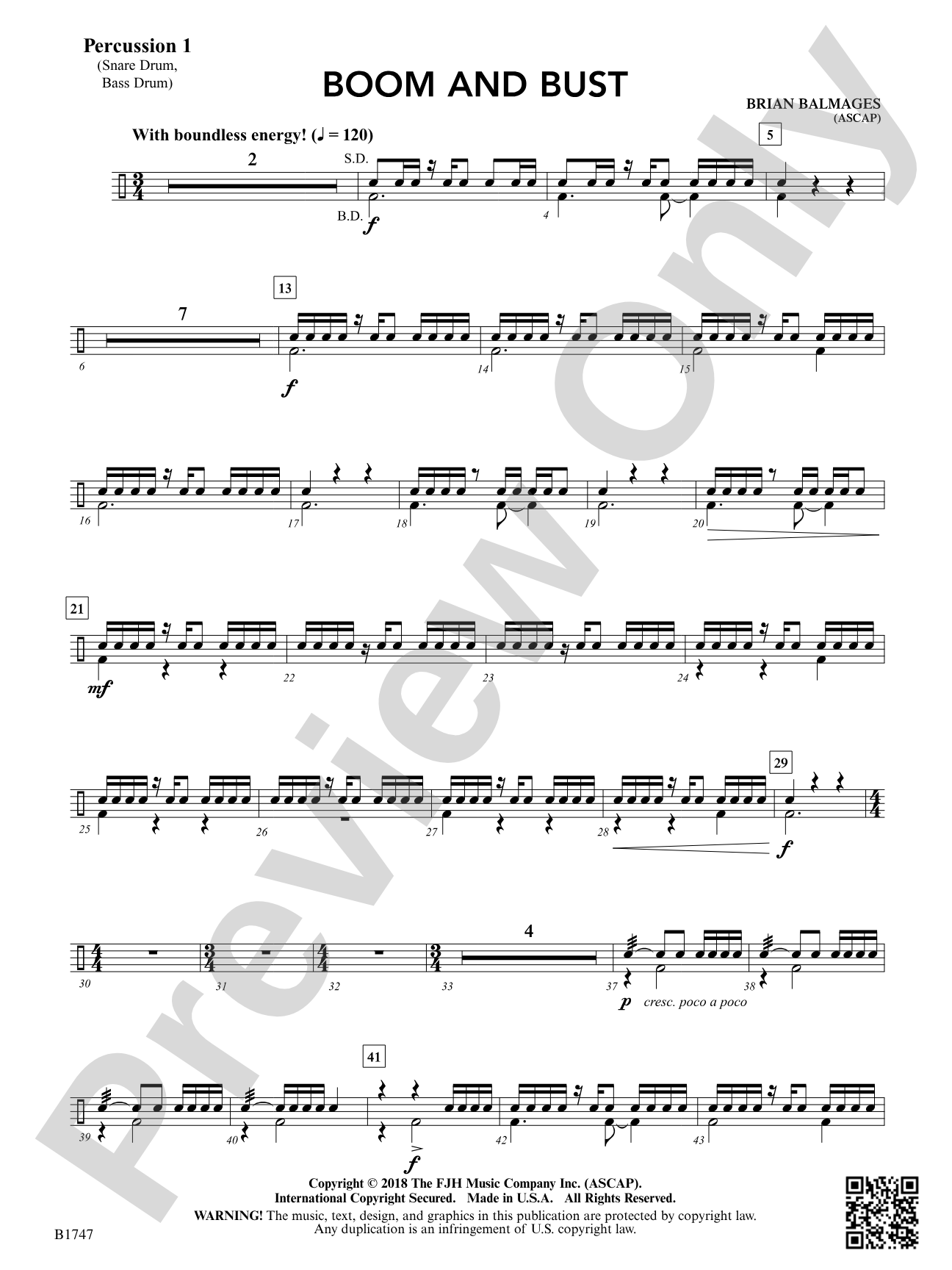 Boom and Bust: Percussion 1