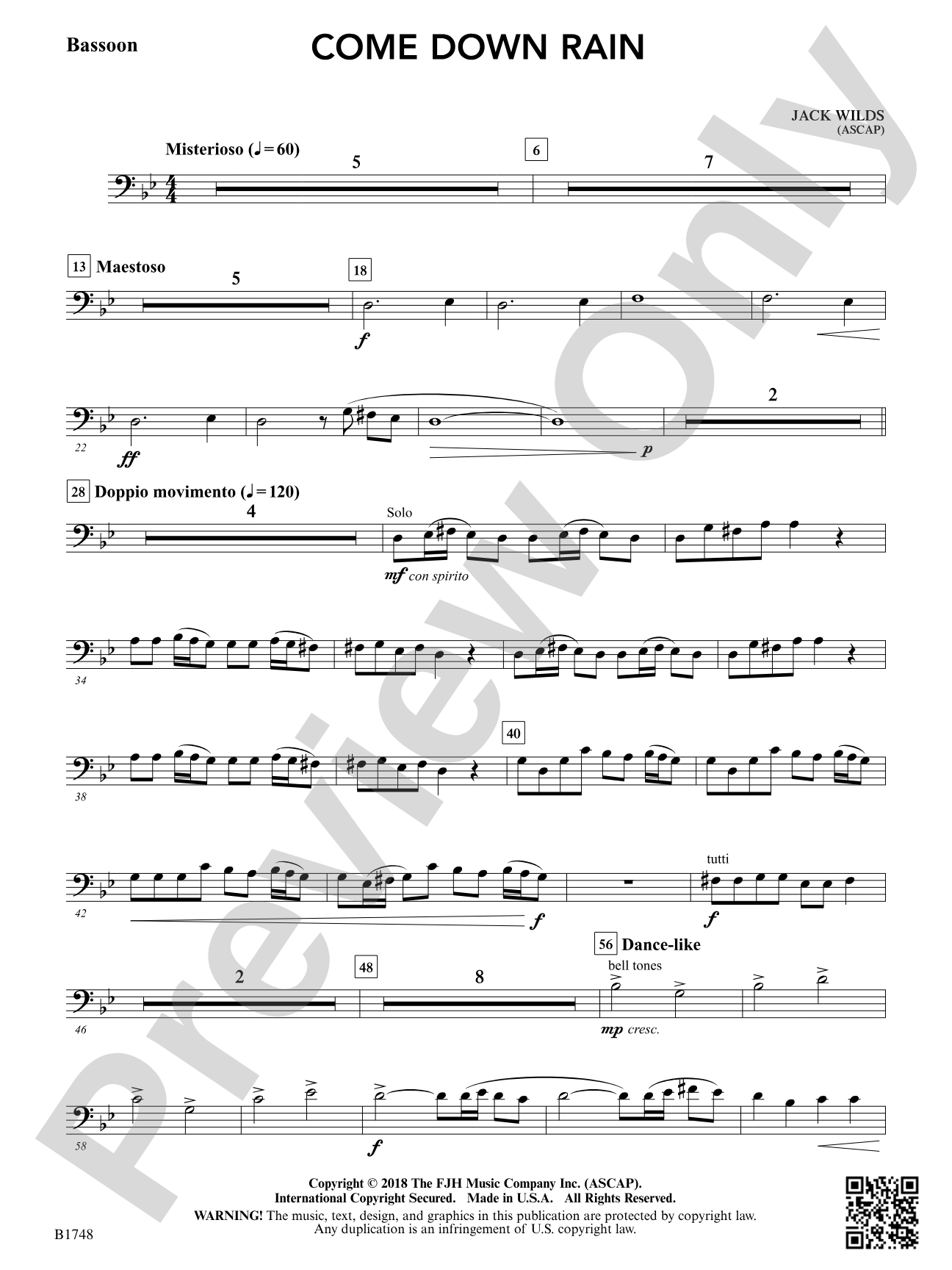 Come Down Rain: Bassoon