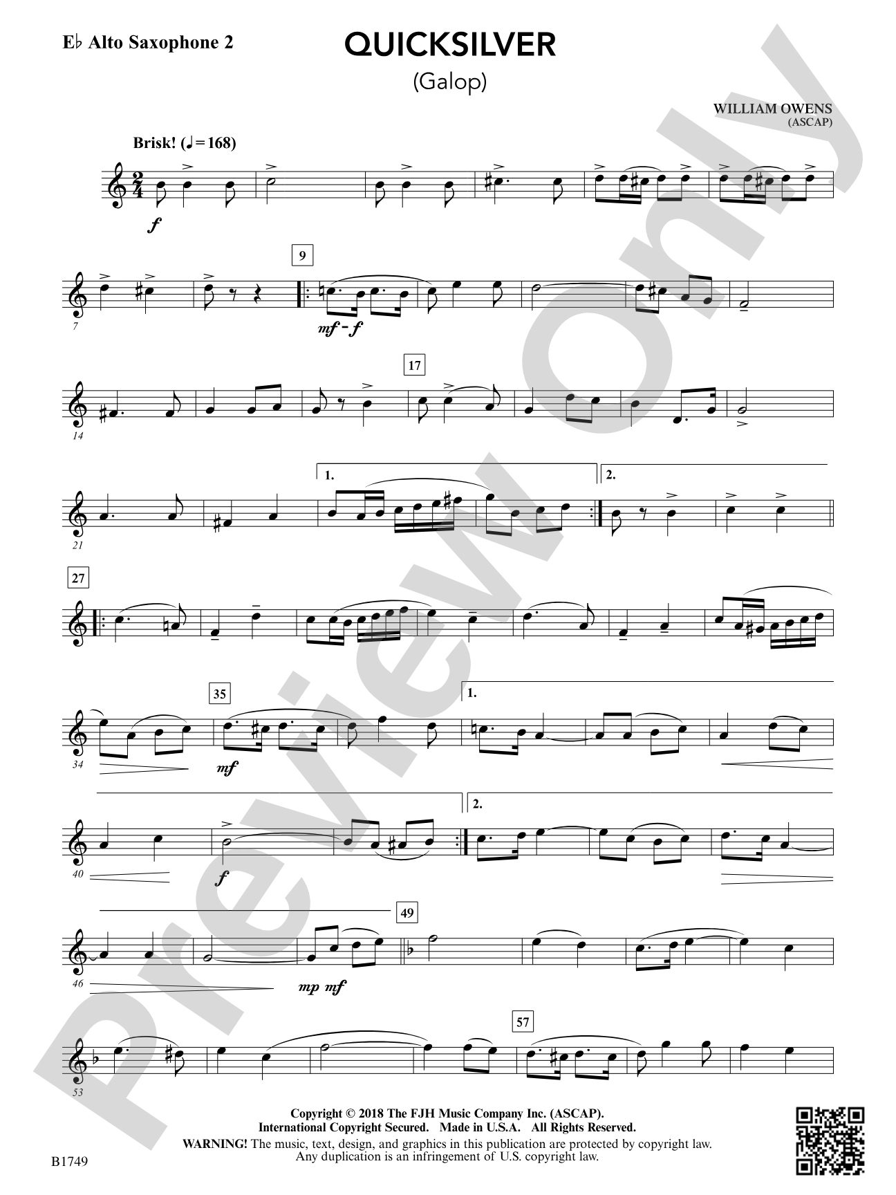 Quicksilver: E-flat Alto Saxophone 2