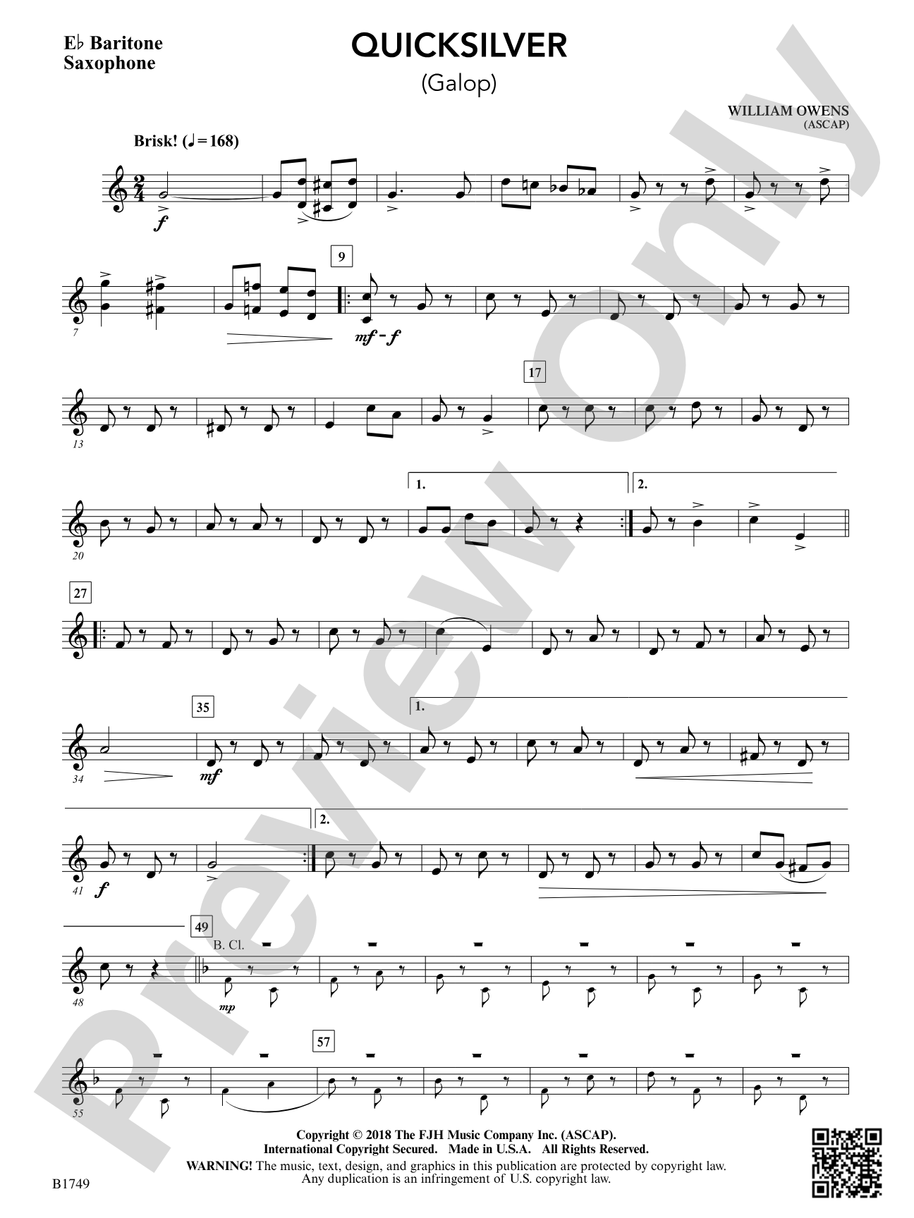 Quicksilver: E-flat Baritone Saxophone