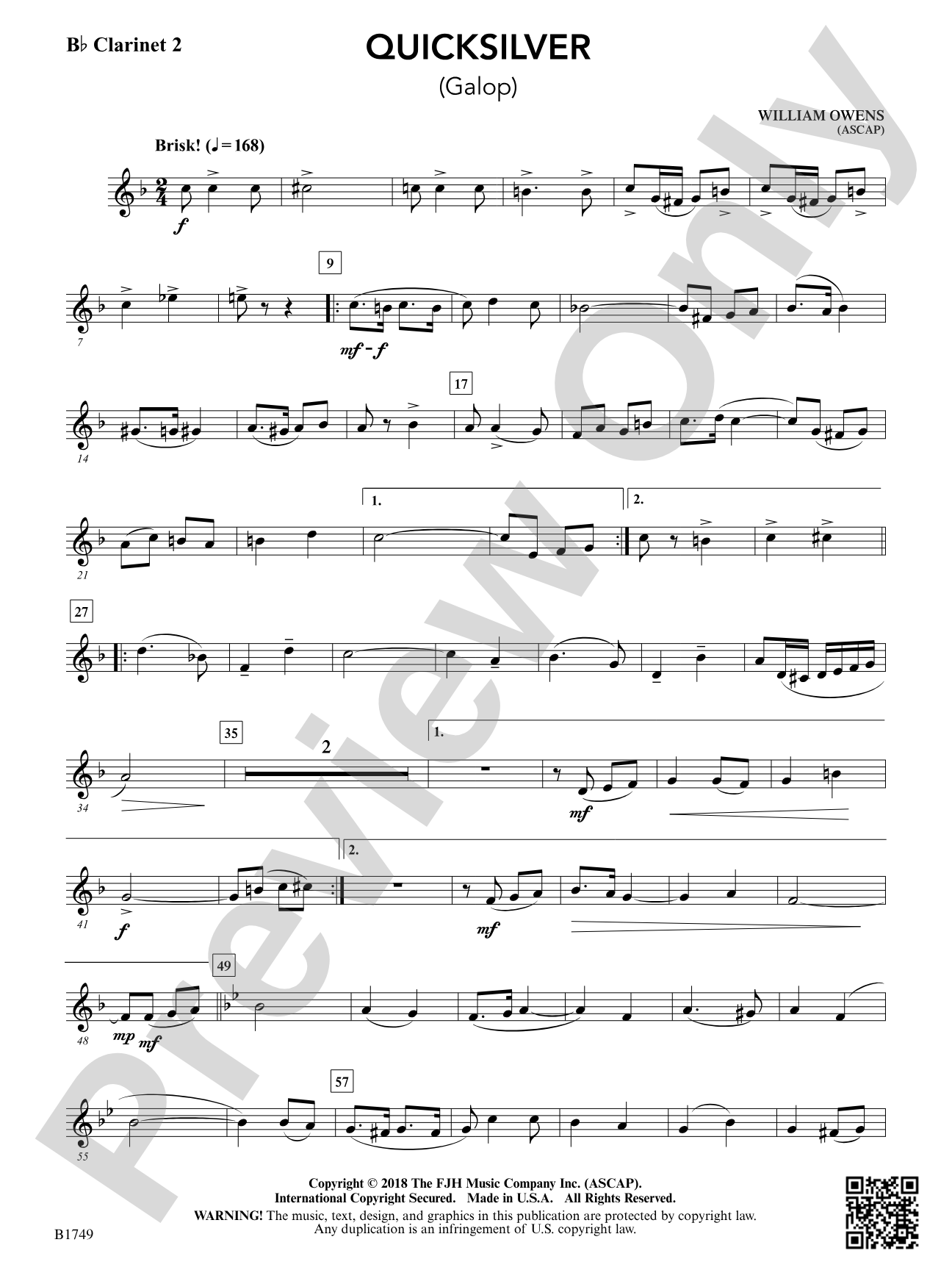 Quicksilver: B-flat Clarinet 2