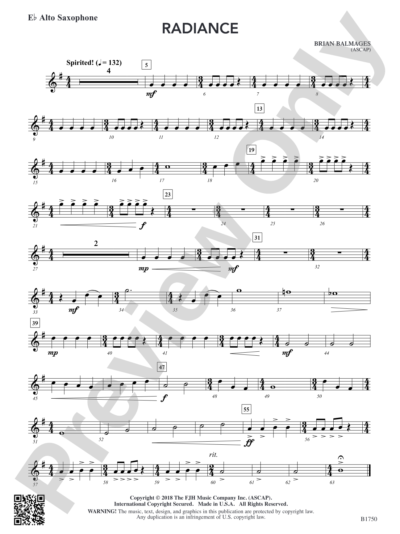Radiance: E-flat Alto Saxophone