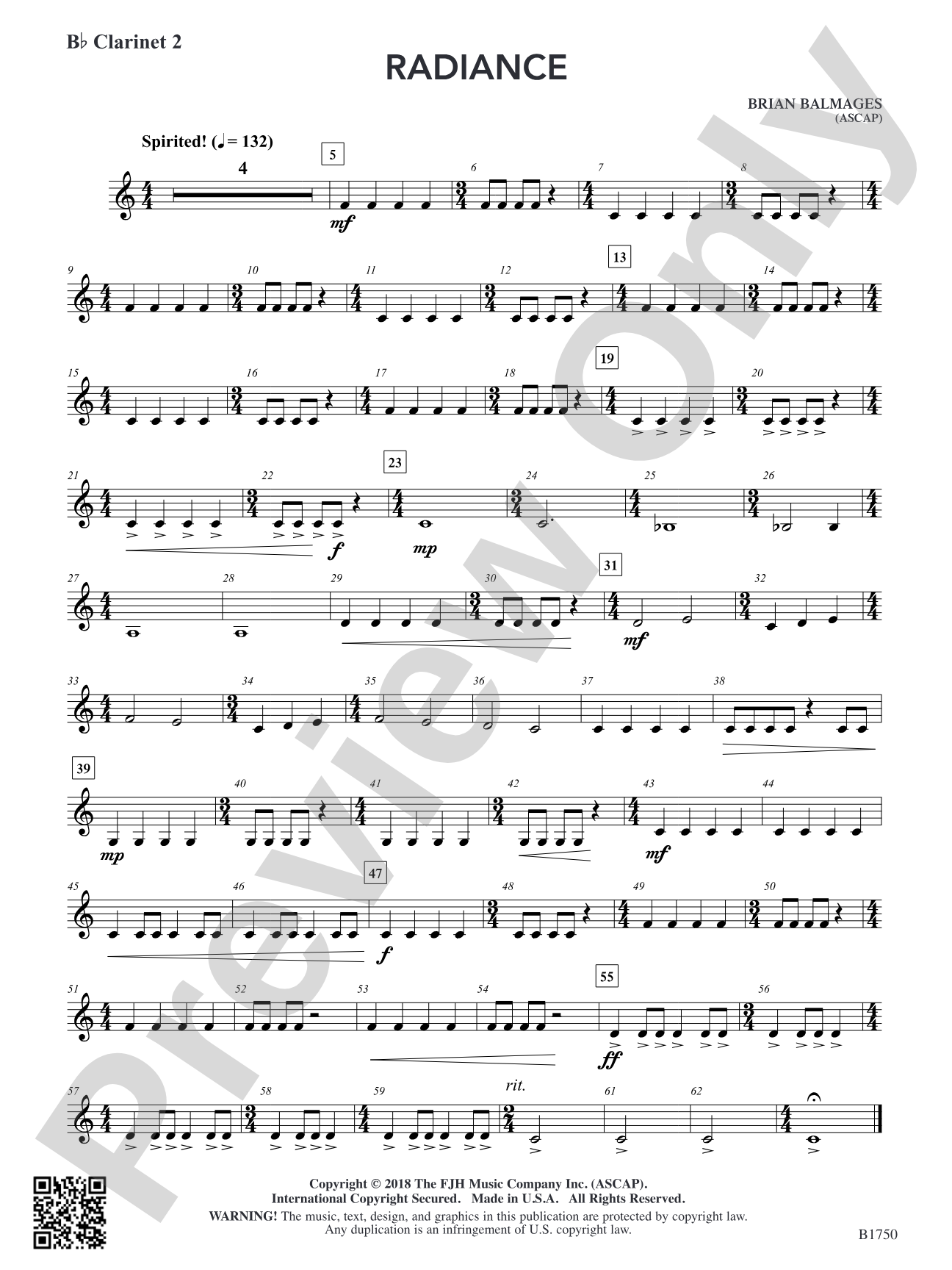 Radiance: B-flat Clarinet 2
