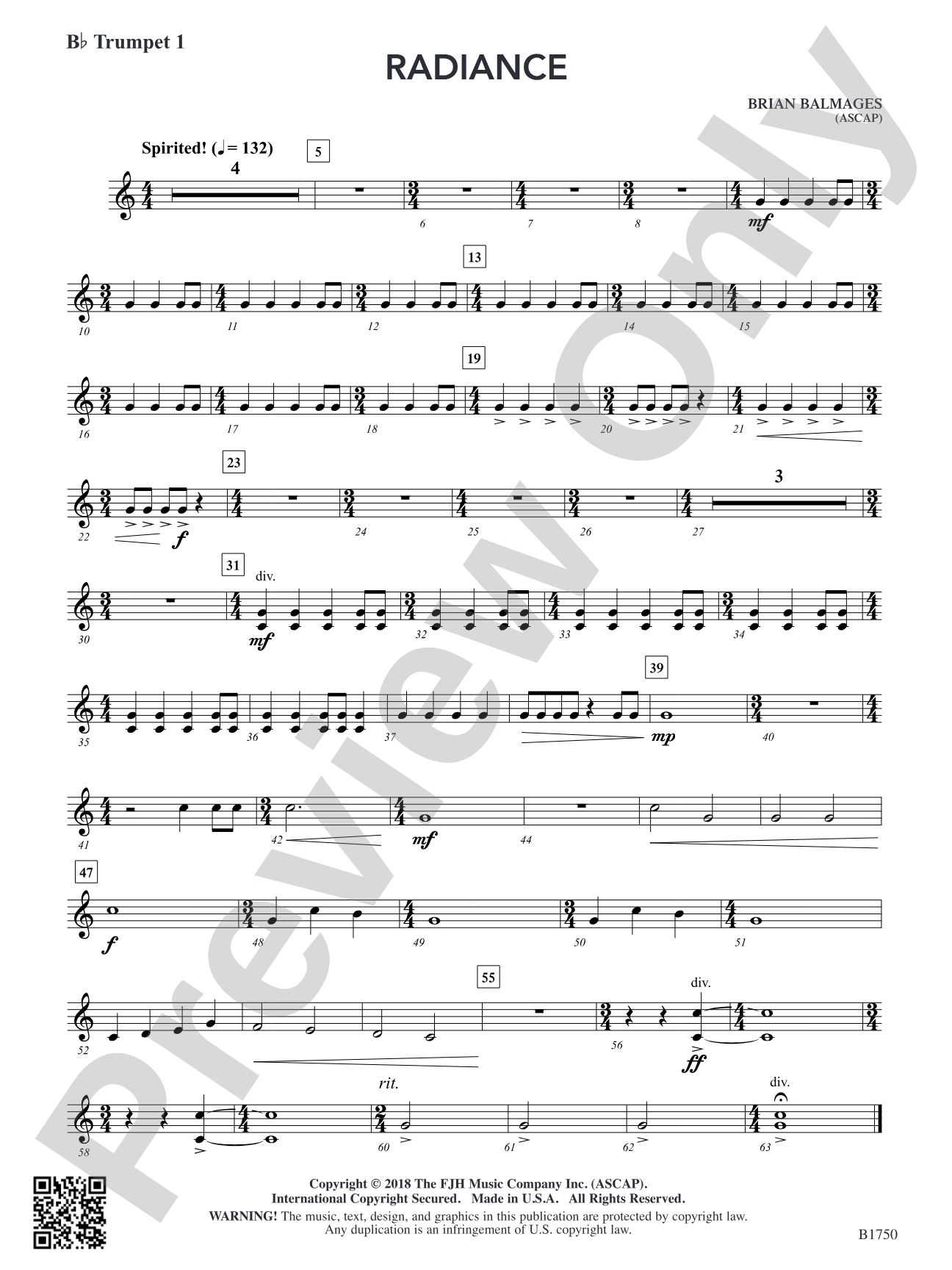 Radiance: B-flat Trumpet 1