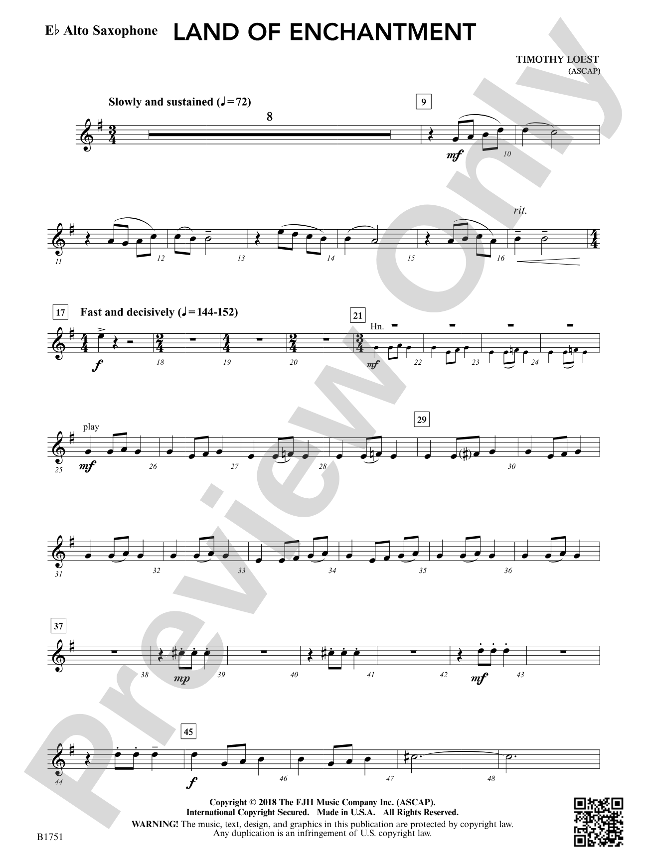 Land of Enchantment: E-flat Alto Saxophone