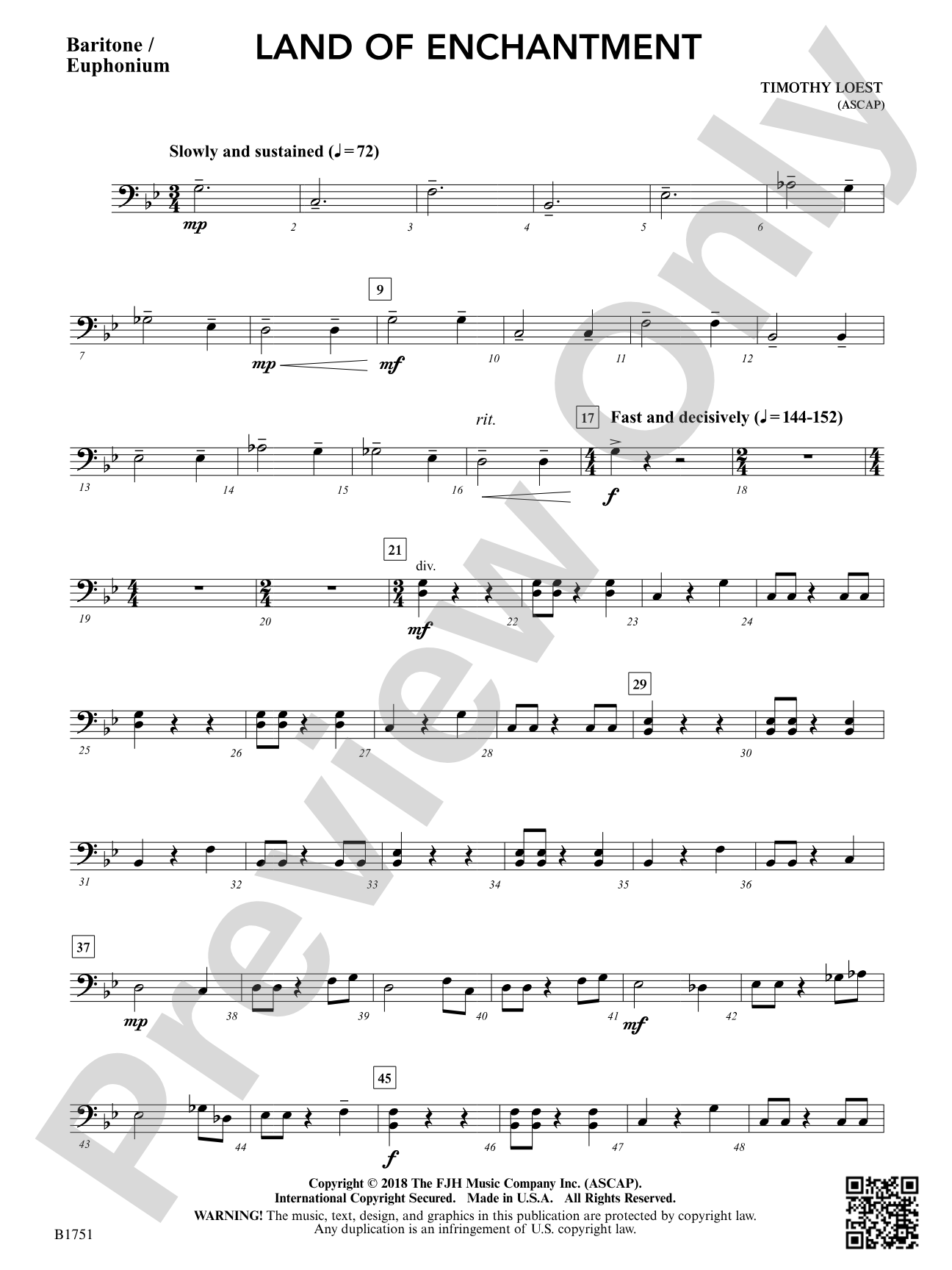 Land of Enchantment: Baritone / Euphonium