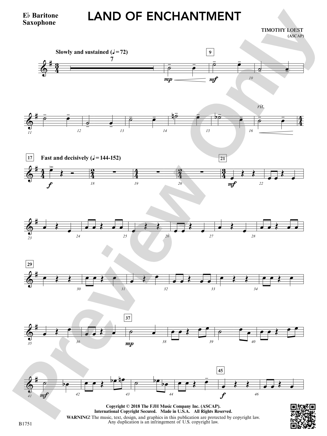 Land of Enchantment: E-flat Baritone Saxophone